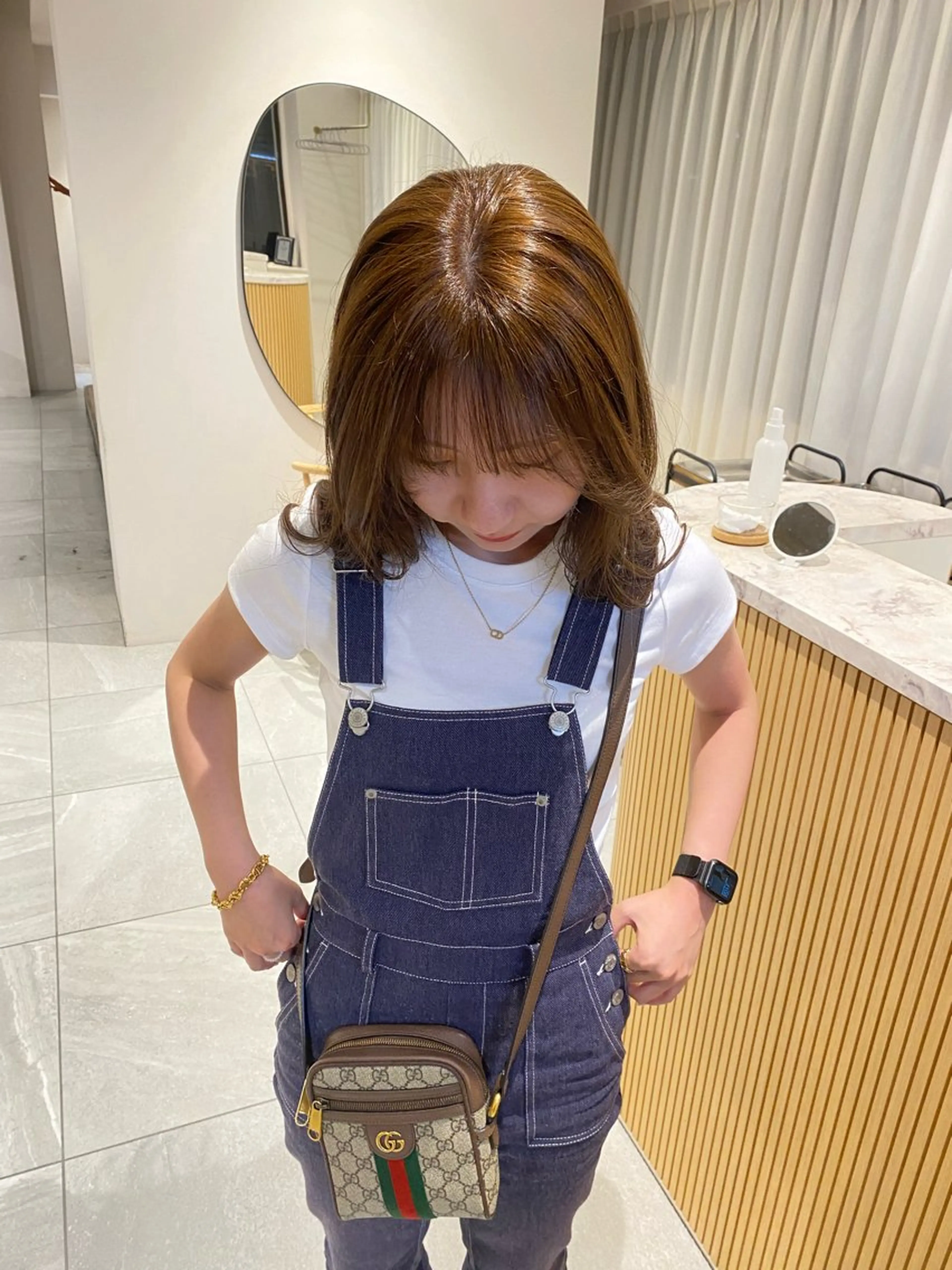 セミロング カラー knock所属・knock　國友 華乃のヘアスタイル