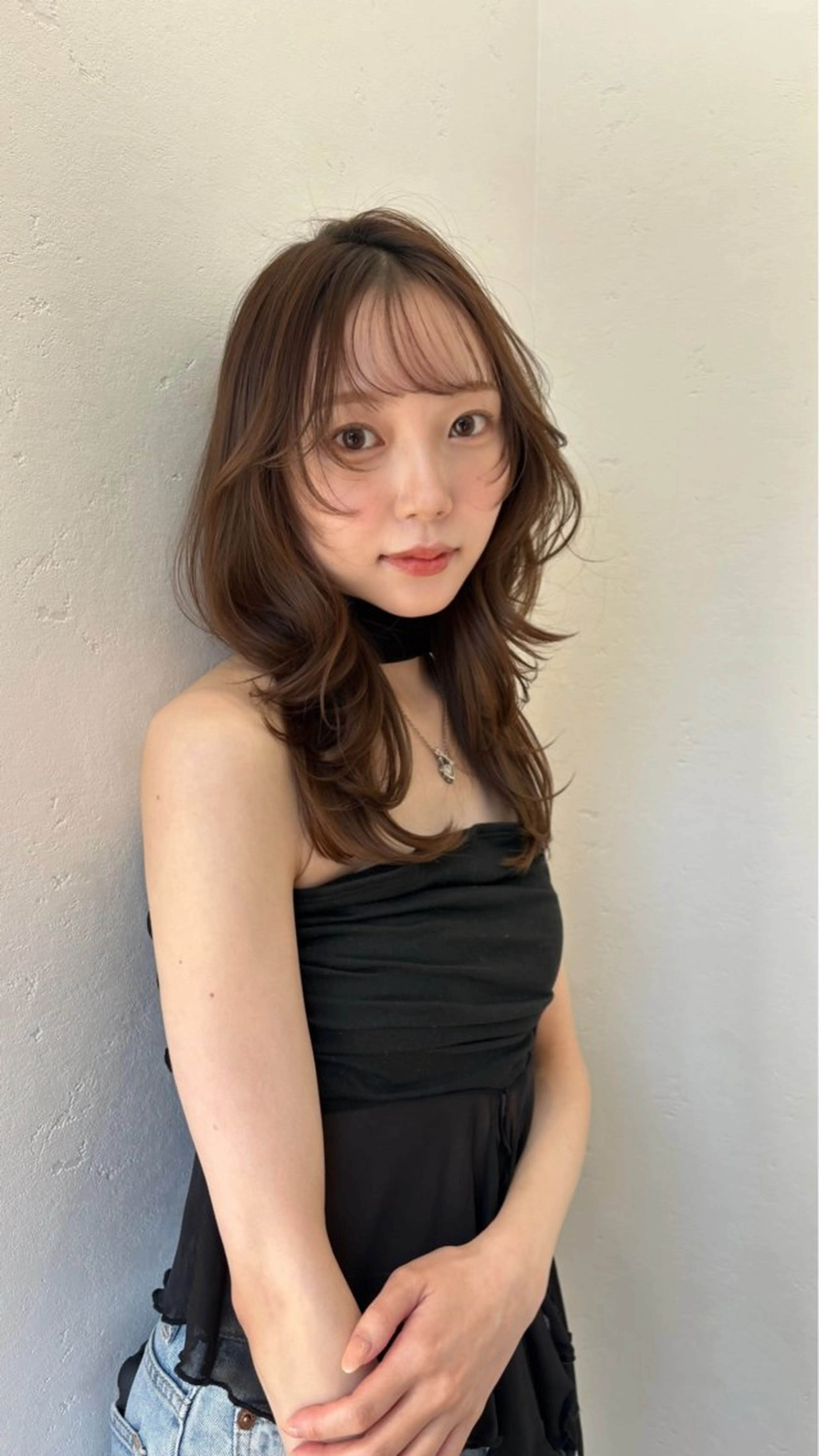 セミロング レイヤーカット ヘアカラー レイヤーカット ♥kanaのヘアスタイル