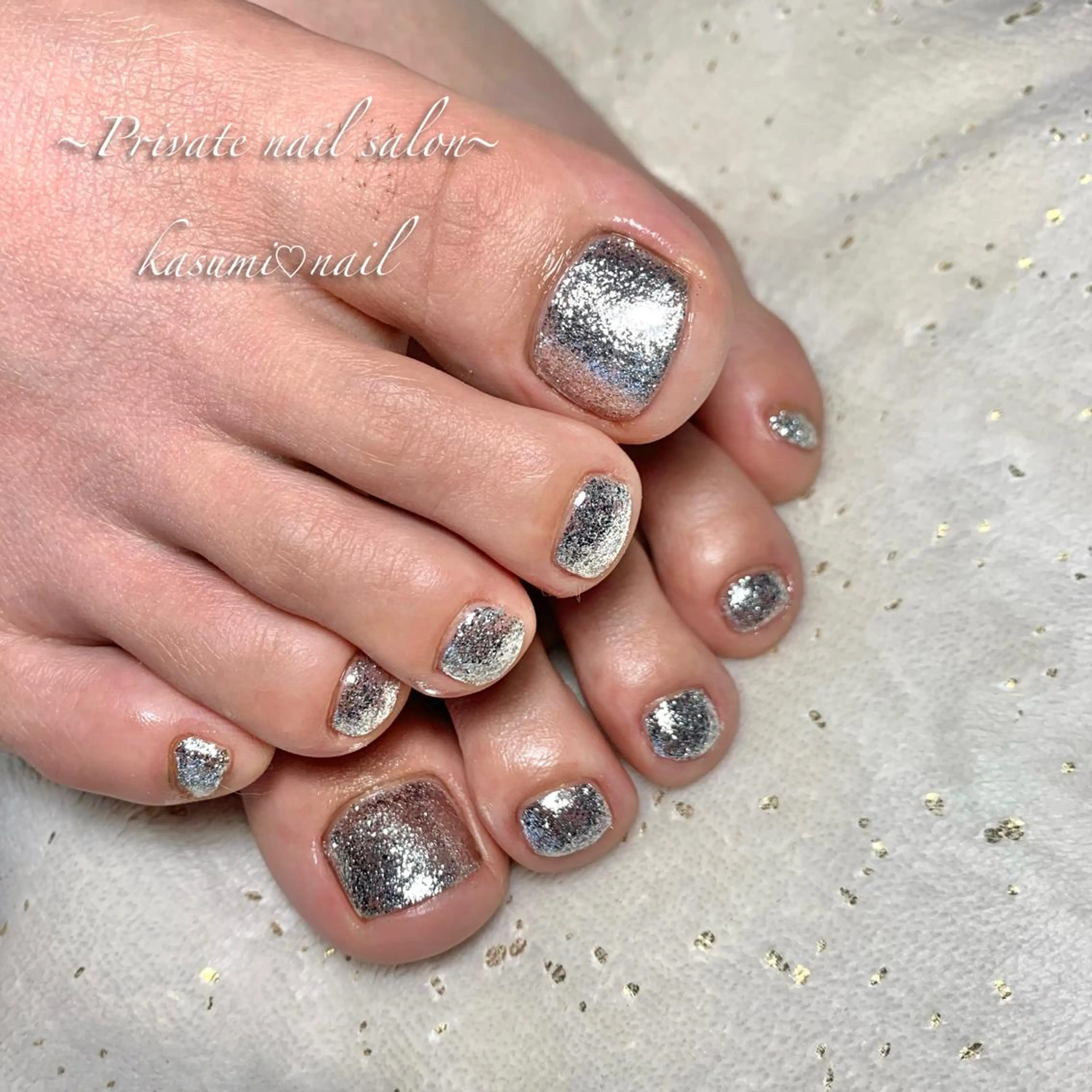 ネイル アートネイル ラメ(グリッター) マグネットネイル ミラーネイル 持ち込み KASUMI♡ Nailのネイルデザイン