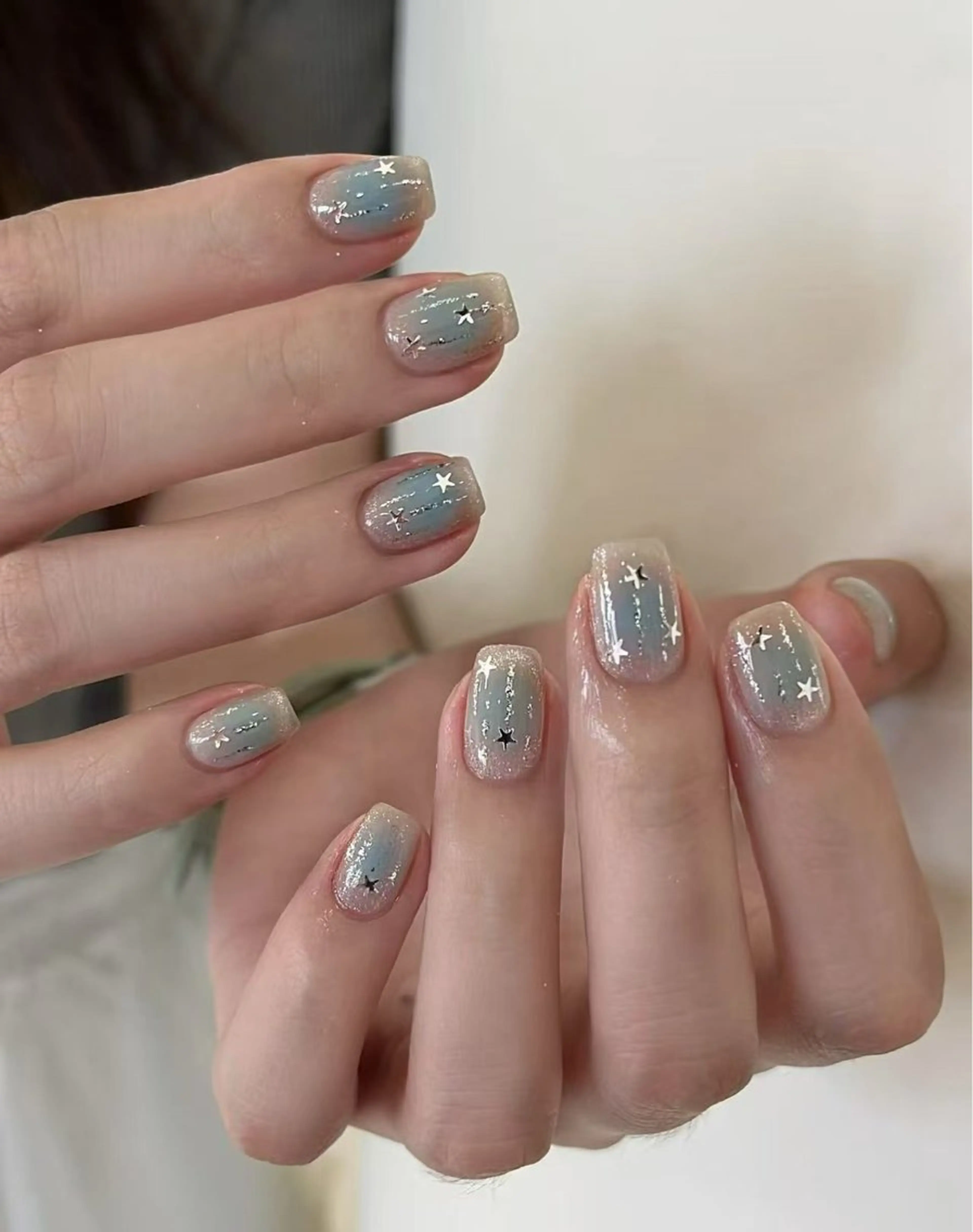 ネイル オーロラネイル フラワーネイル フットネイル フレンチネイル ジェルネイル ハンドネイル BabyYouMi nailのネイルデザイン