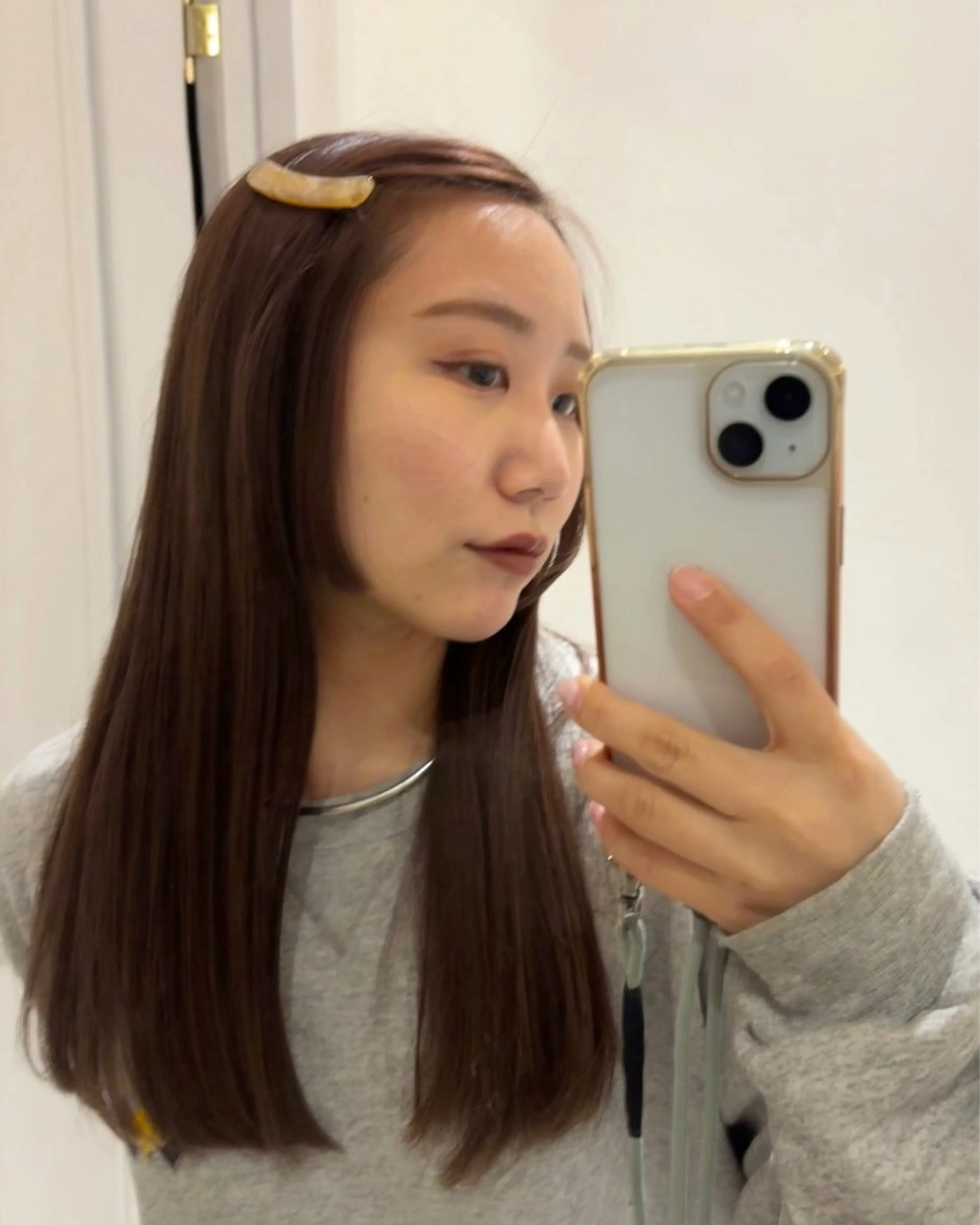 ミディアム カラー カット ヘアカラー トリートメント オリーブ/縮毛♡ Natsuno🩰のヘアスタイル