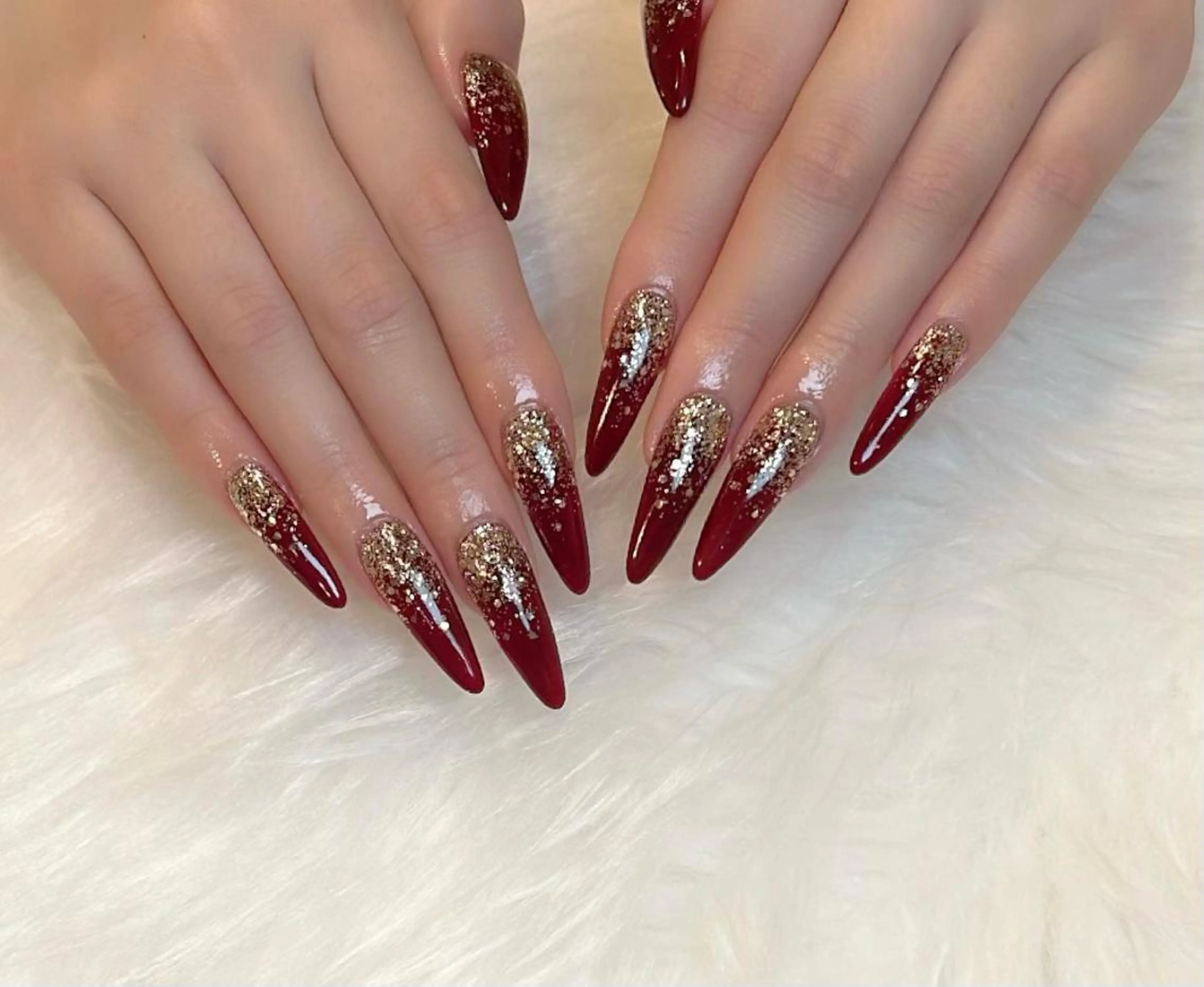 ネイル ラメ(グリッター) ラメグラデーション Lino+ ネイル&よもぎ蒸しのネイルデザイン