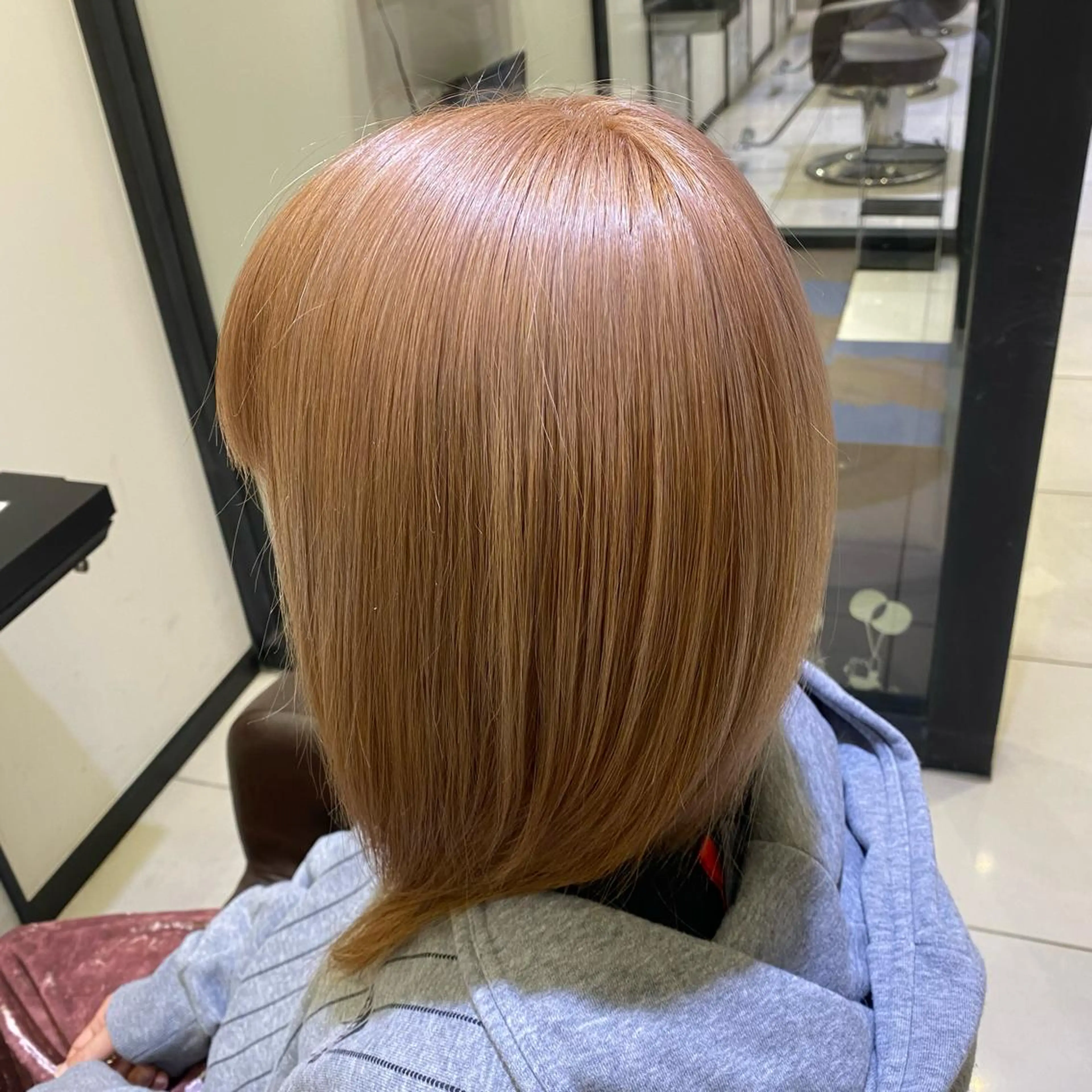 ロング カラー ベージュカラー ミルクティーベージュ 野老 海音のヘアスタイル