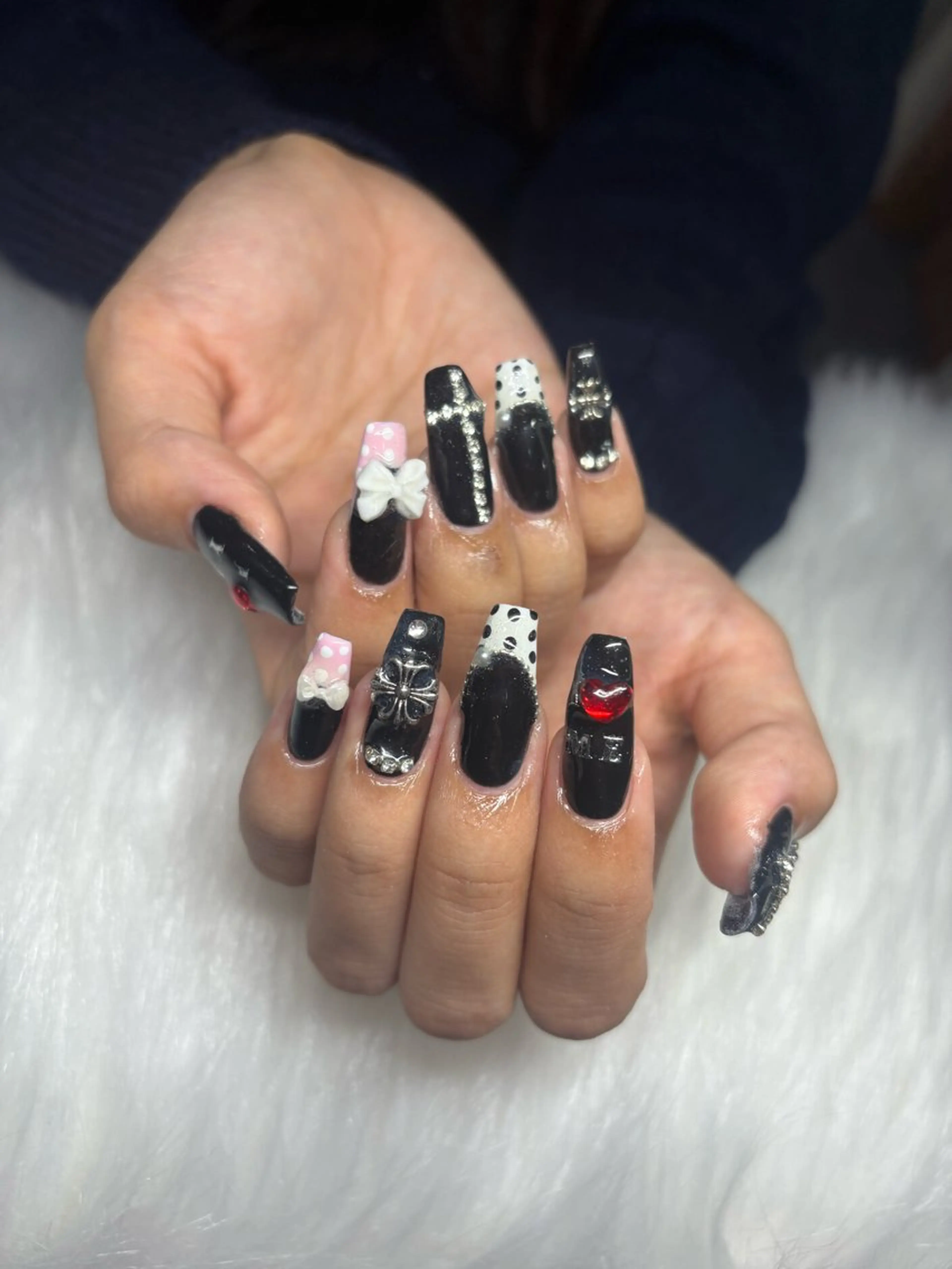 ネイル ハート 韓国ネイル 夏ネイル ワンホンネイル ハンドネイル gin ginのネイルデザイン