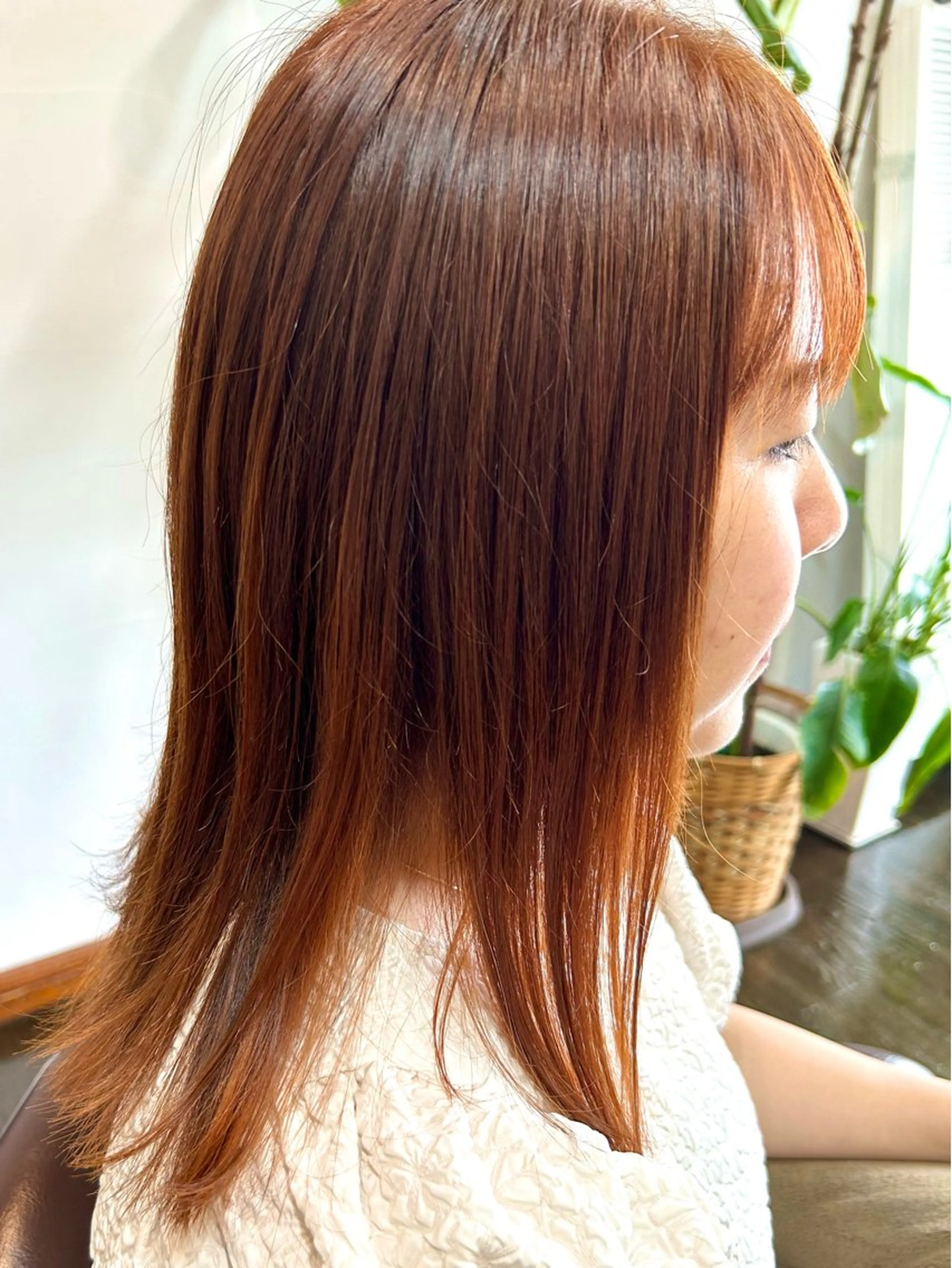 カラー オレンジ 坂本 瑞季 🤍 髪質改善のヘアスタイル