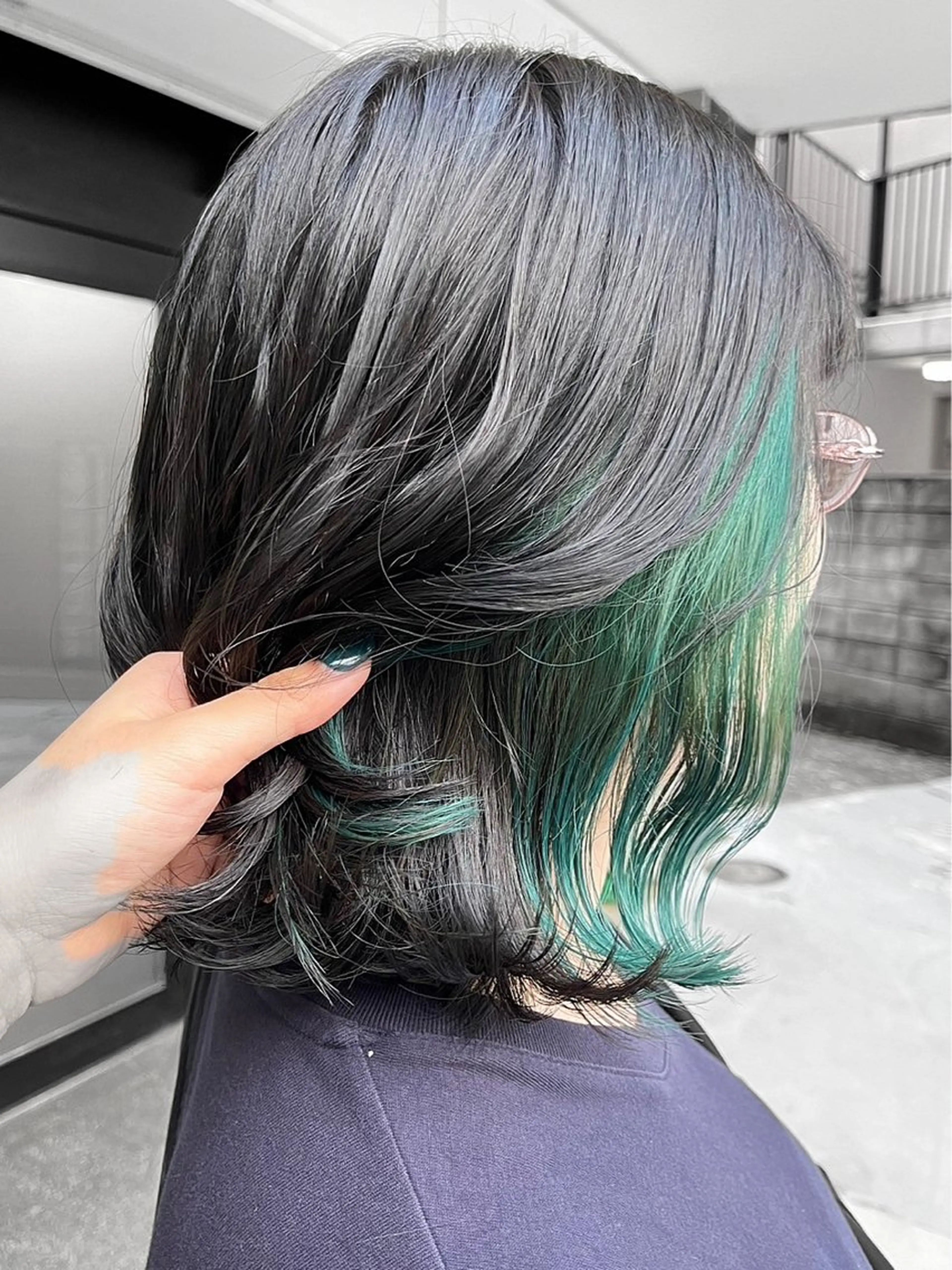 ミディアム カット ヘアカラー トリートメント ハイトーン/韓国風/ 艶髪/吉祥寺のヘアスタイル