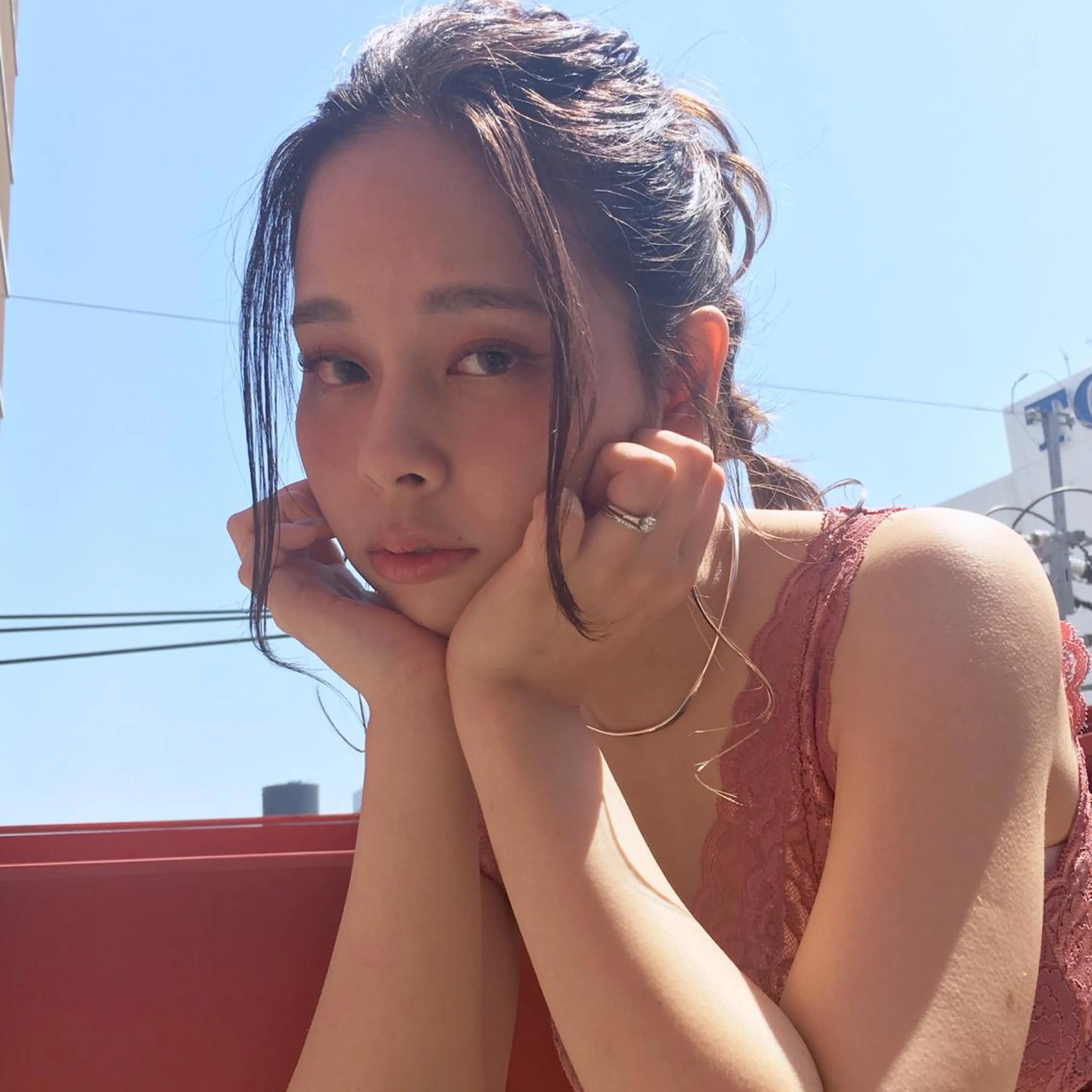 ミディアム カラー ヘアアレンジ 上川 美幸のヘアスタイル