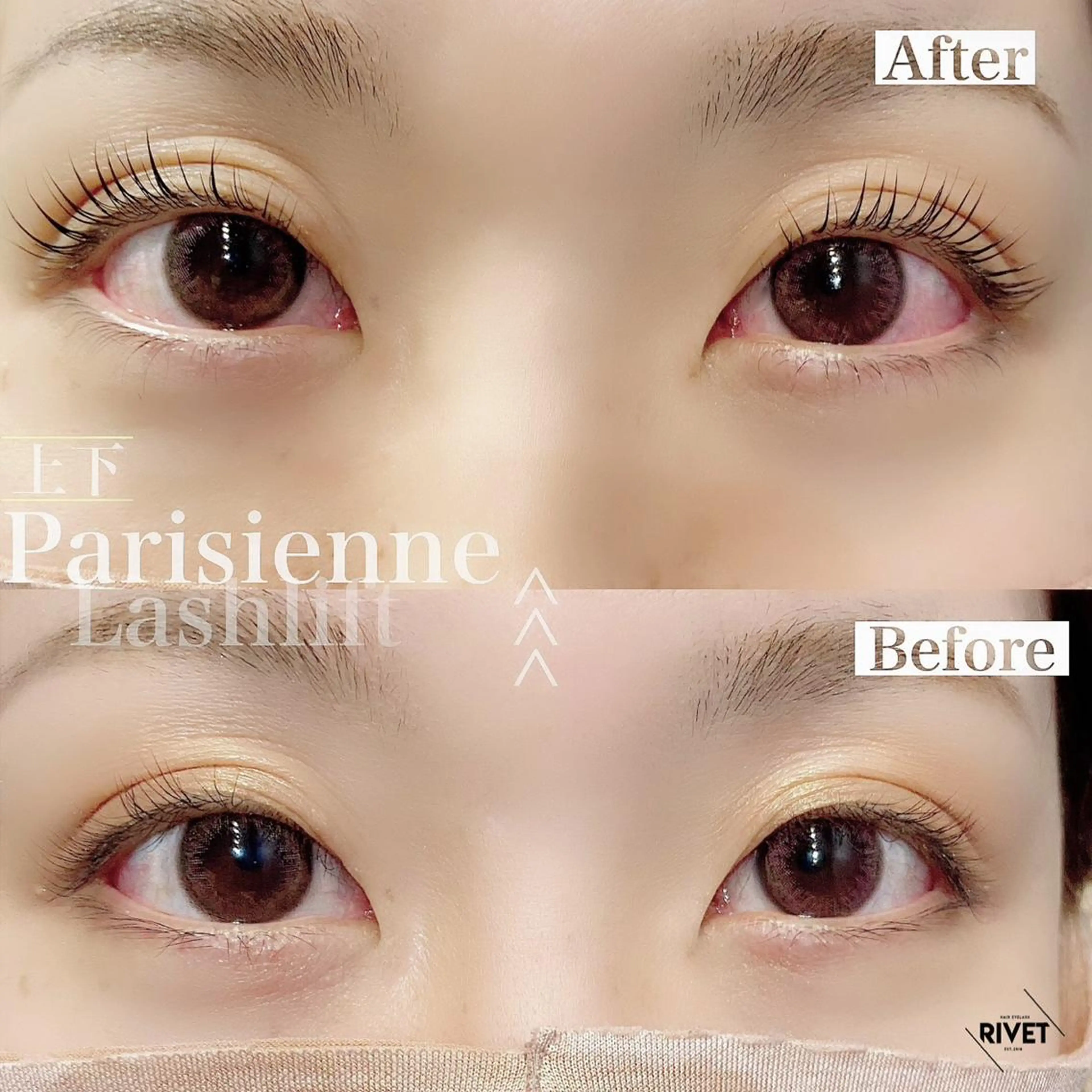 マツエク・マツパ パリジェンヌラッシュリフト RIVET furukawaのマツエク・マツパデザイン