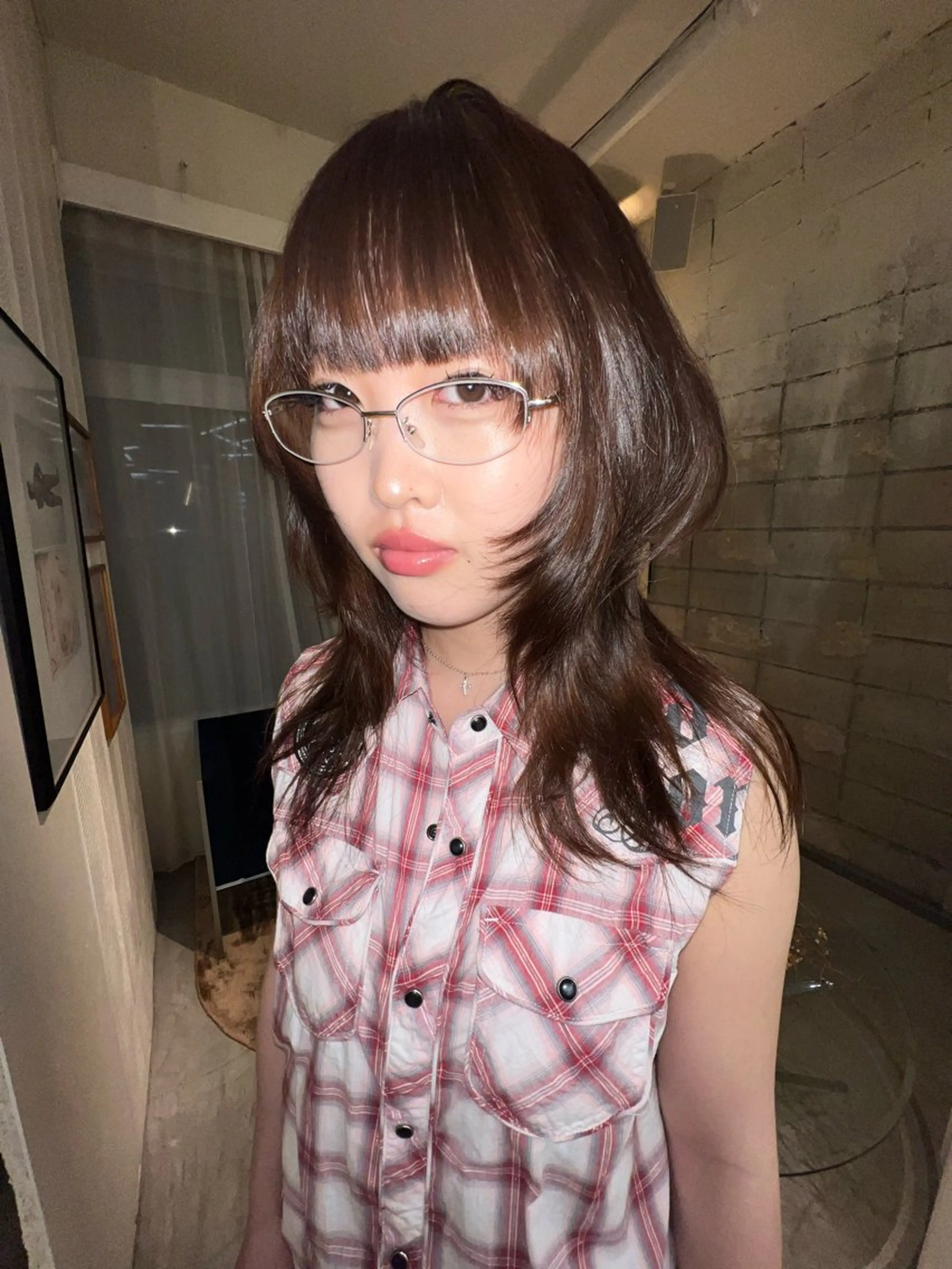 セミロング カラー haco＋所属・圧倒的デザイン力 店長🎨RENAのヘアスタイル