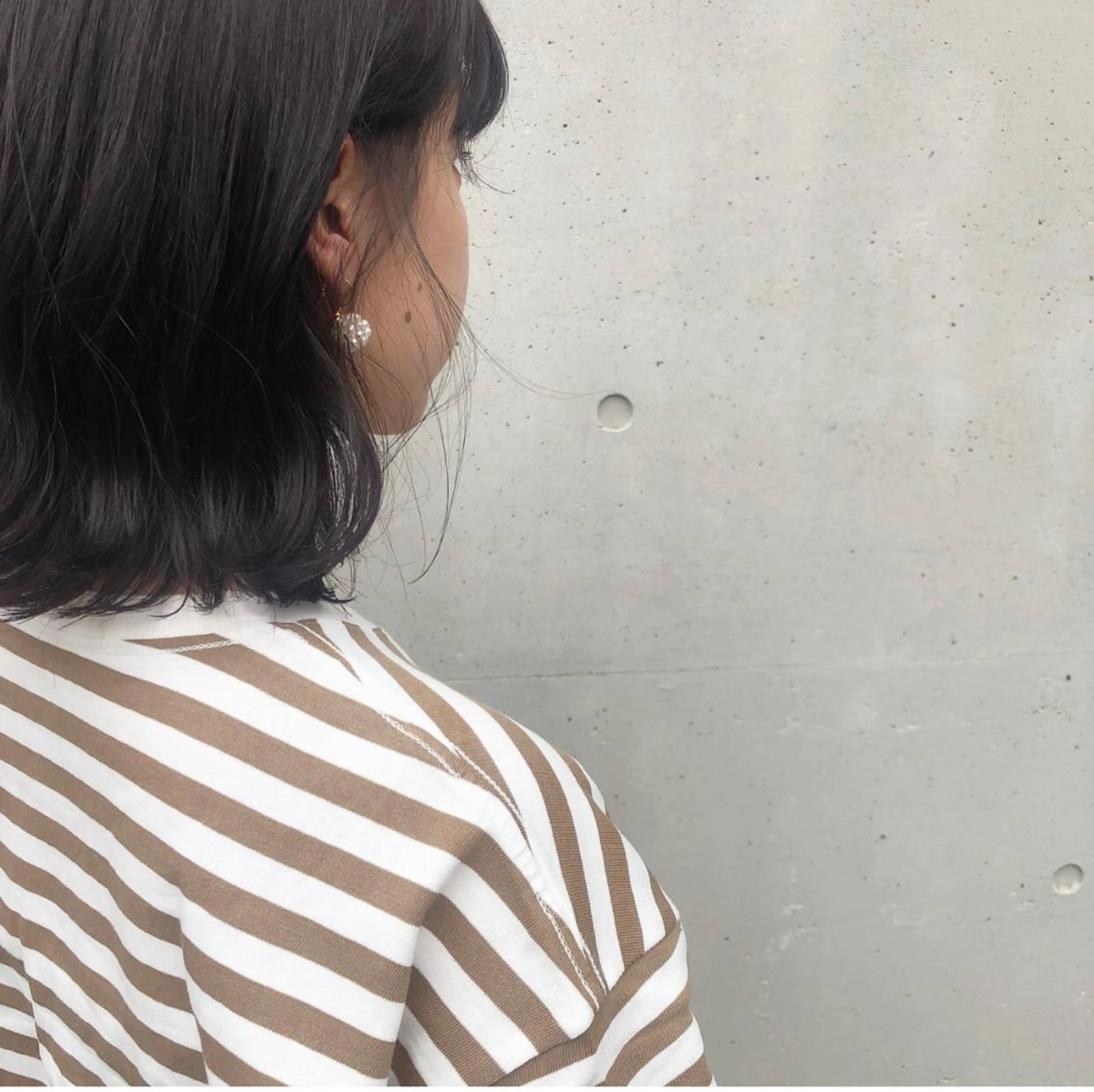 ミディアム カラー ヘアアレンジ グレージュ ヘアカラー トリートメント 酸性縮毛矯正🧴韓国 レイヤー/髪質改善のヘアスタイル