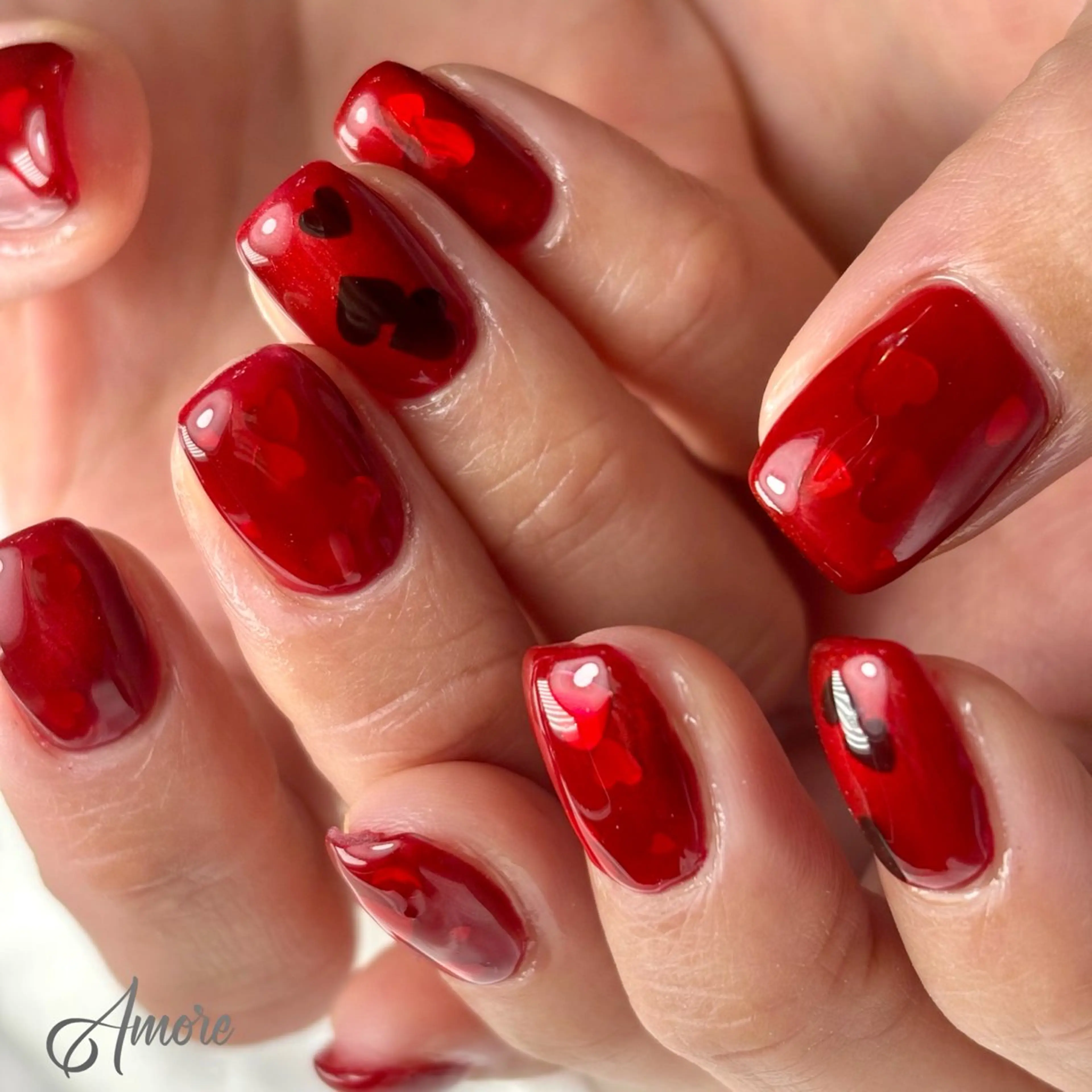 ネイル ジェルネイル キラキラネイル 韓国ネイル マグネットネイル パラジェル You kyehwaのネイルデザイン