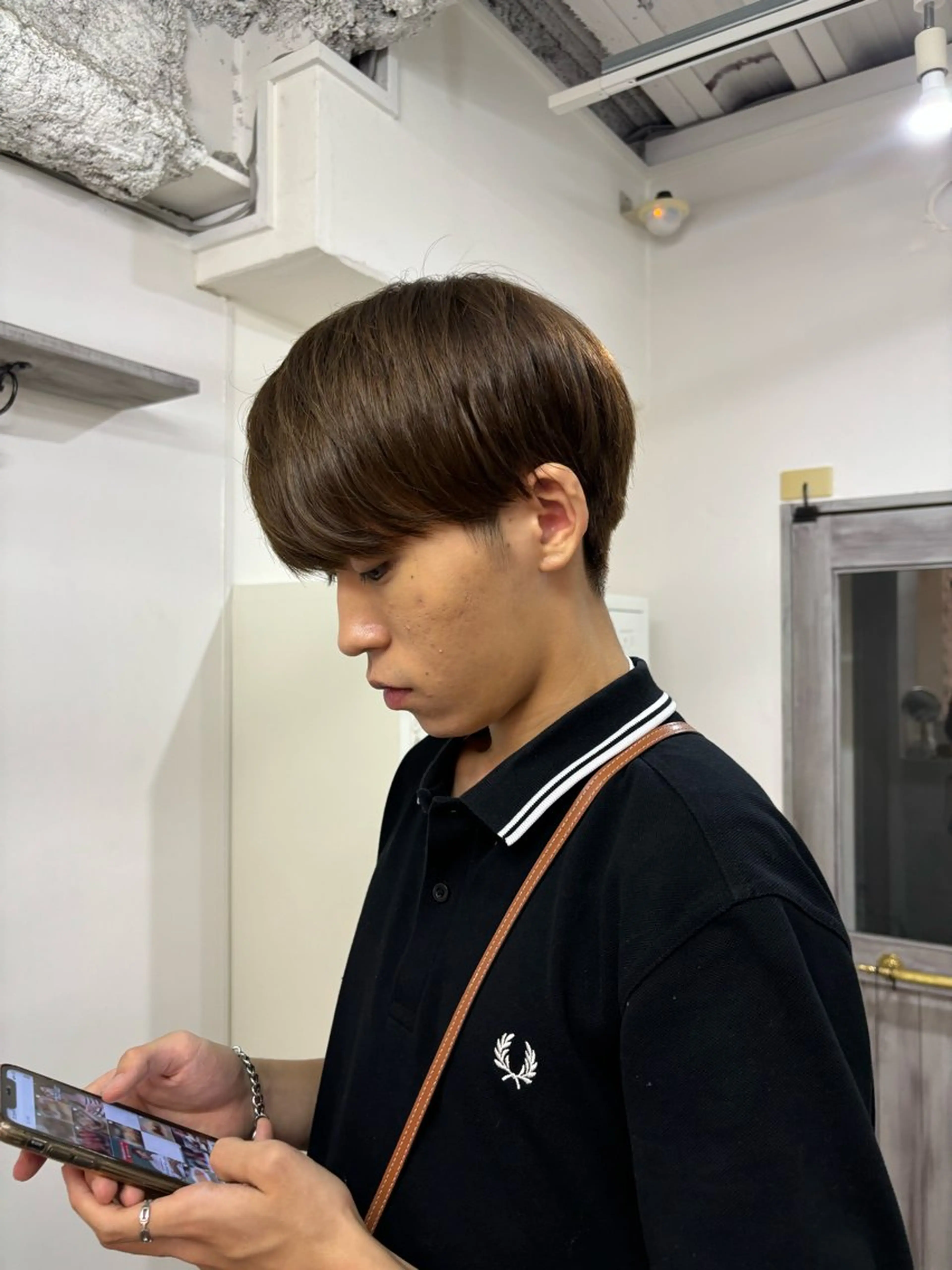 カラー メンズ ベージュカラー オリーブベージュ ヘアカラー REVE by kiitos所属・小川 藍 / 🥣⟡ カラーモデル募集中のヘアスタイル