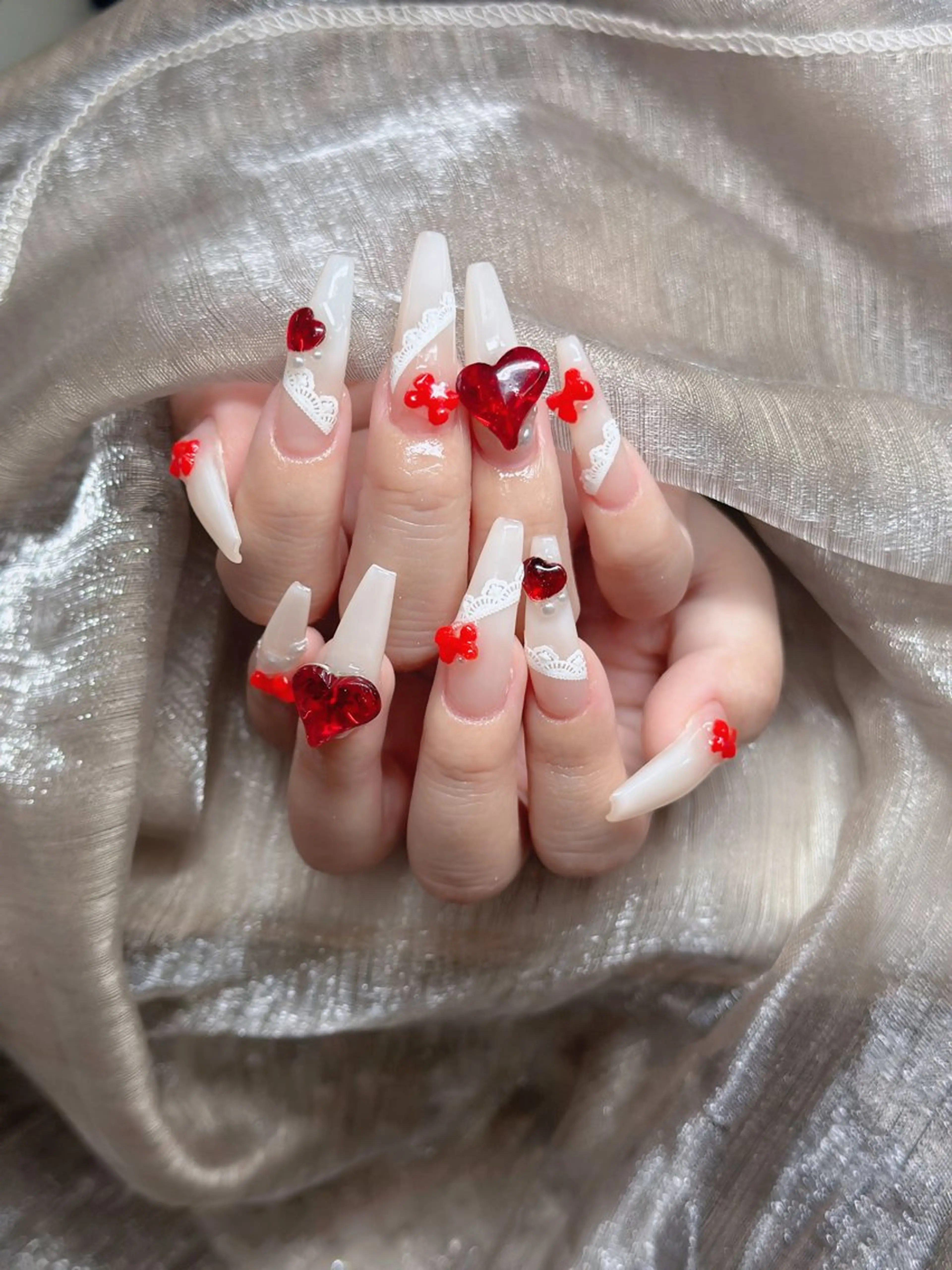 ネイル アートネイル フレンチネイル ジェルネイル 韓国ネイル マグネットネイル Lenie Shinokuboのネイルデザイン