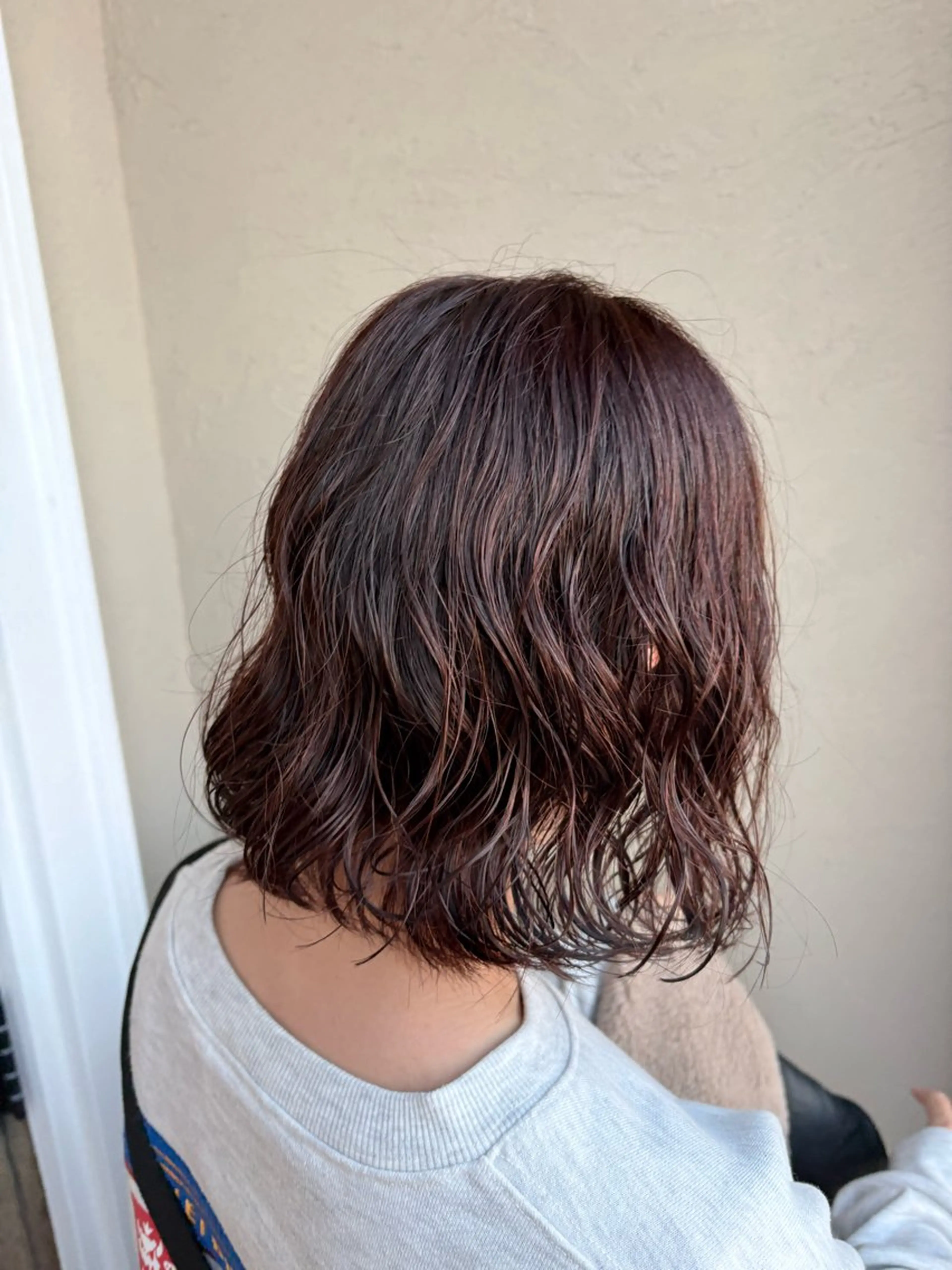 ミディアム カラー パーマ カット パーマ Flat /rina🧸のヘアスタイル