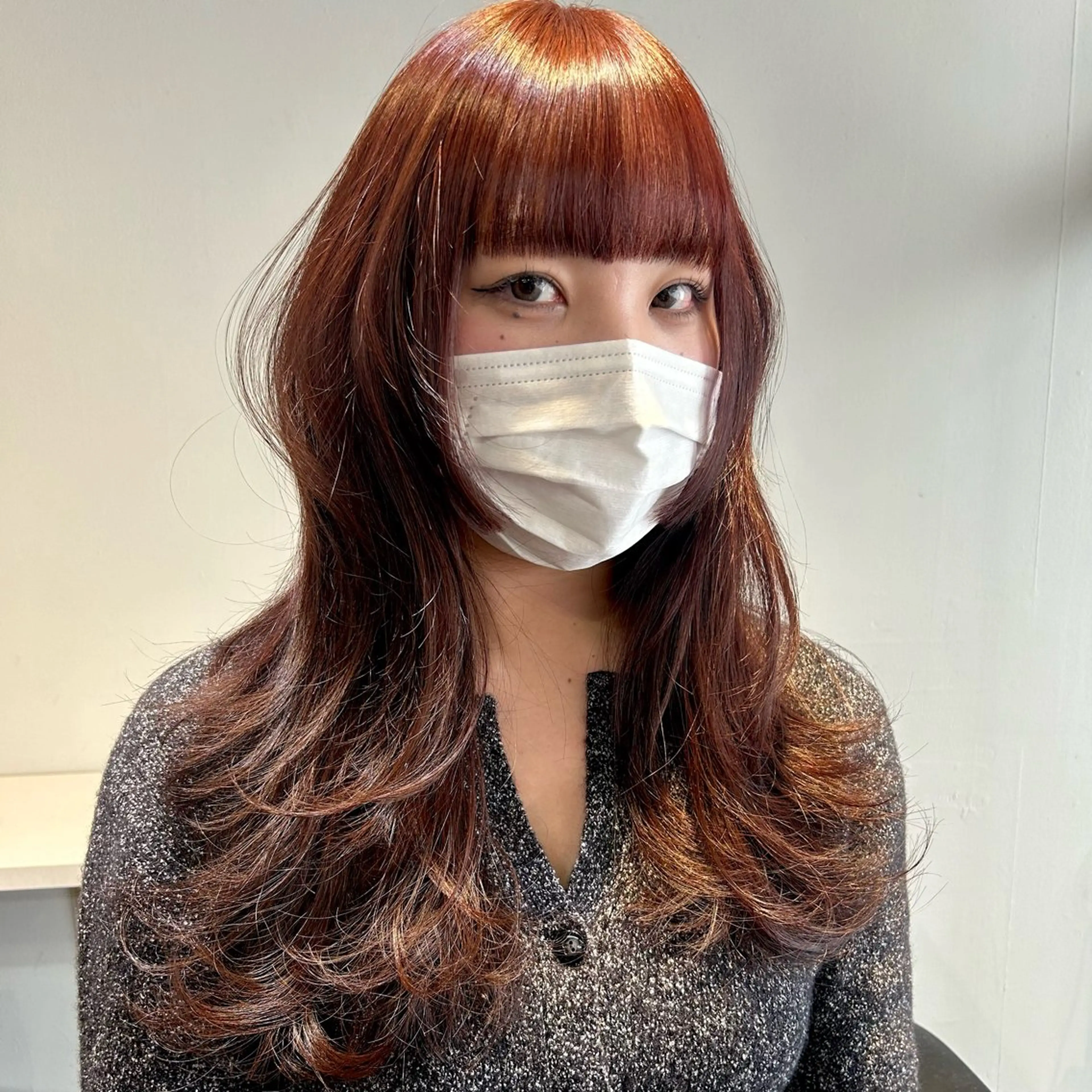 ロング カラー ヘアアレンジ ブリーチ ブラウンカラー ダブルカラー ブリーチなしカラー レッドカラー カット ヘアカラー トリートメント 韓国ヘア×髪質 改善🇰🇷シオリのヘアスタイル