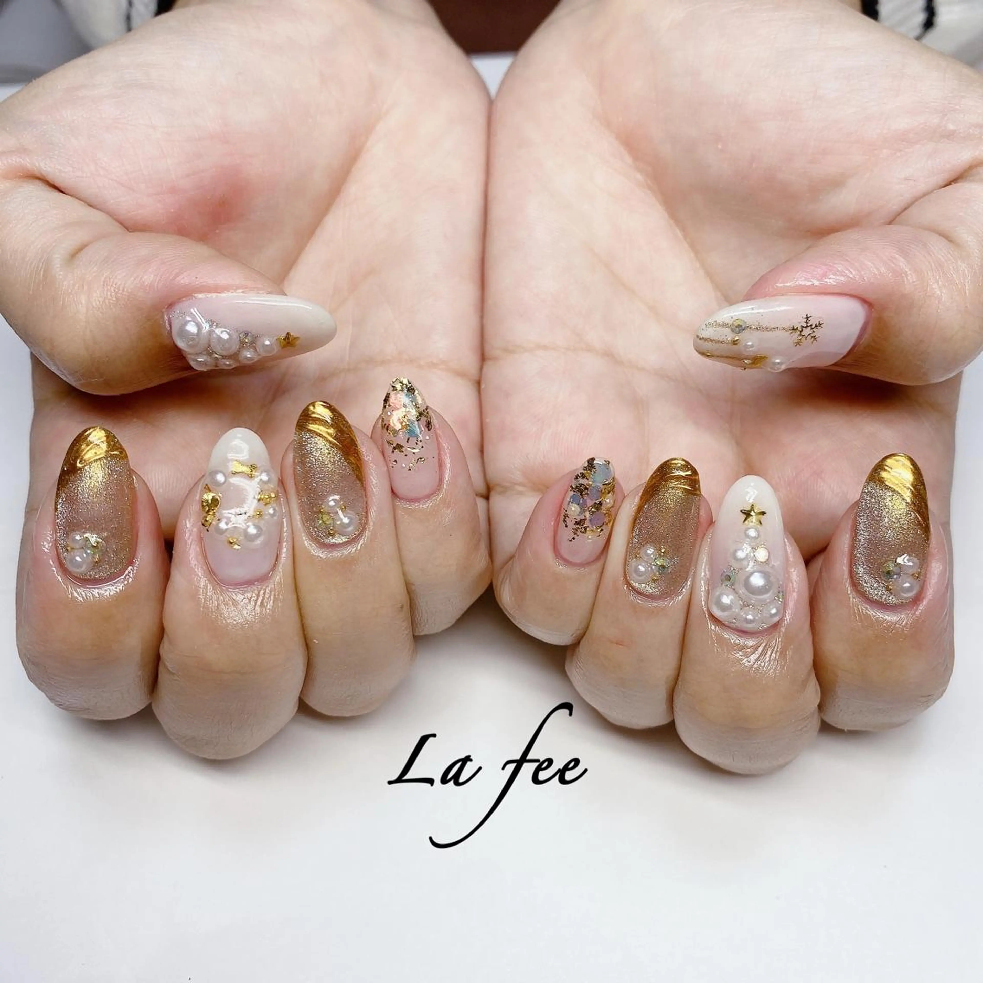 カラー ネイル ハンドネイル ハンドケア La feeのネイルデザイン