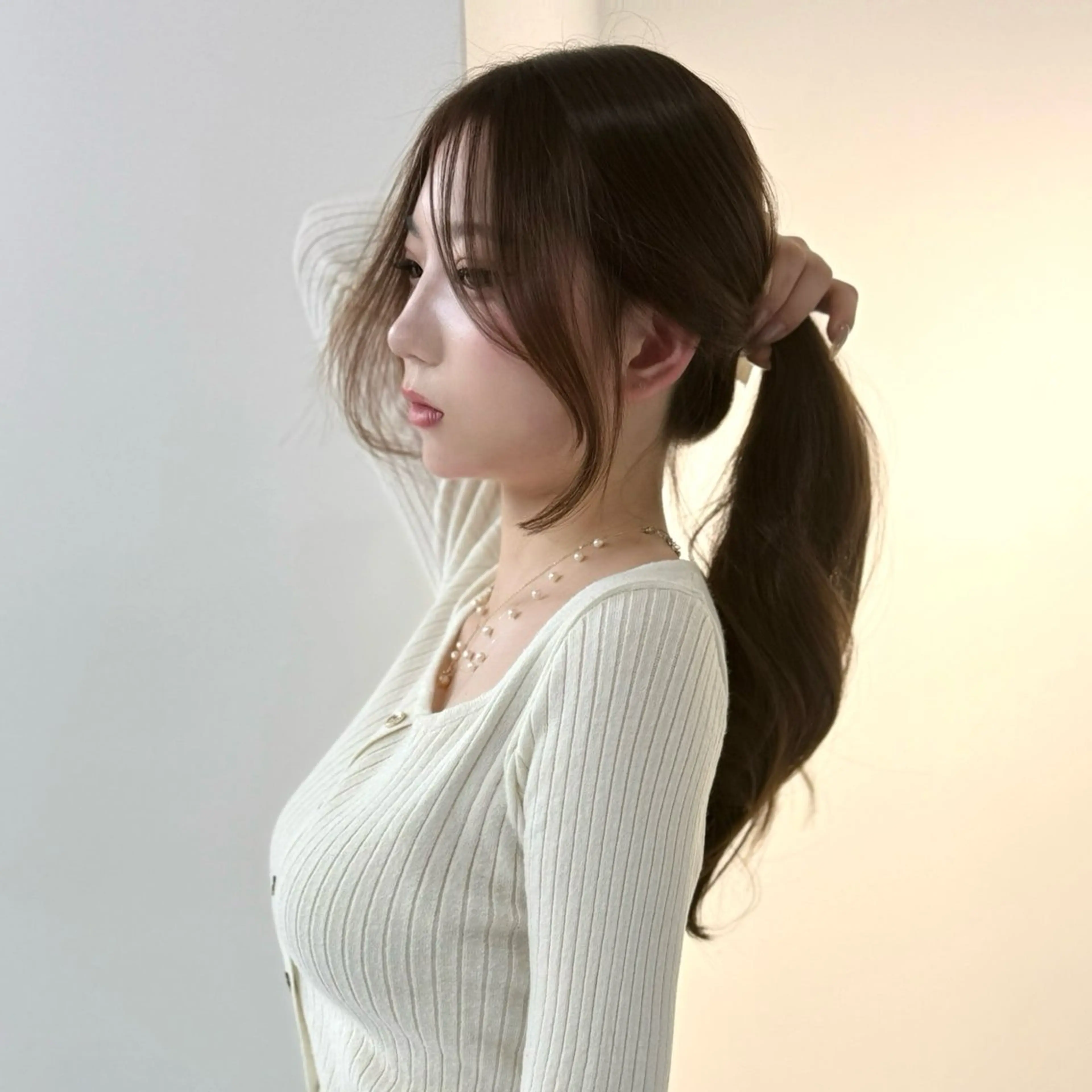 セミロング 縮毛矯正 鍋田/ vivie/ 縮毛矯正／レイヤーのヘアスタイル