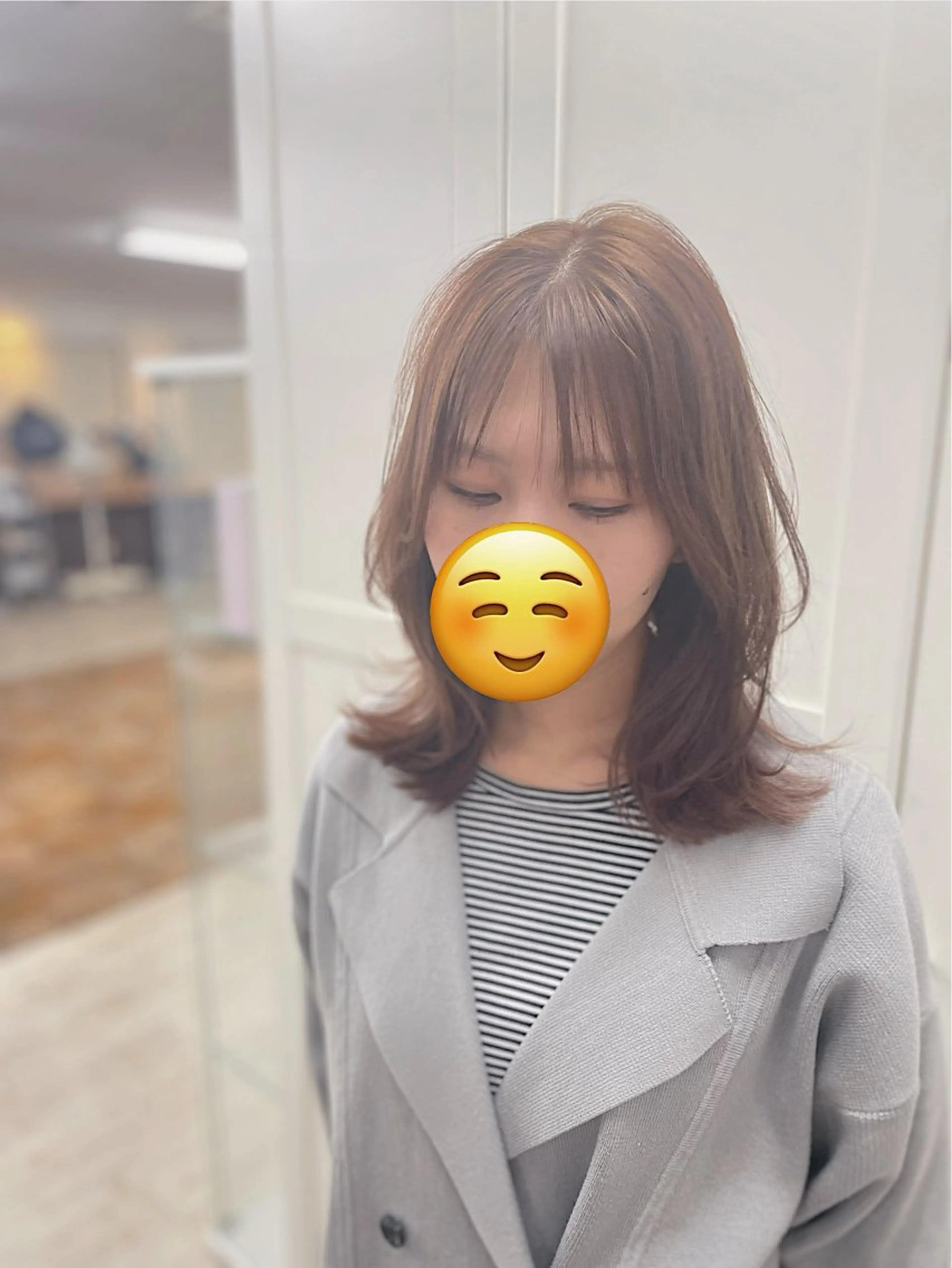 ミディアム カラー ハットリ /北習志野のヘアスタイル