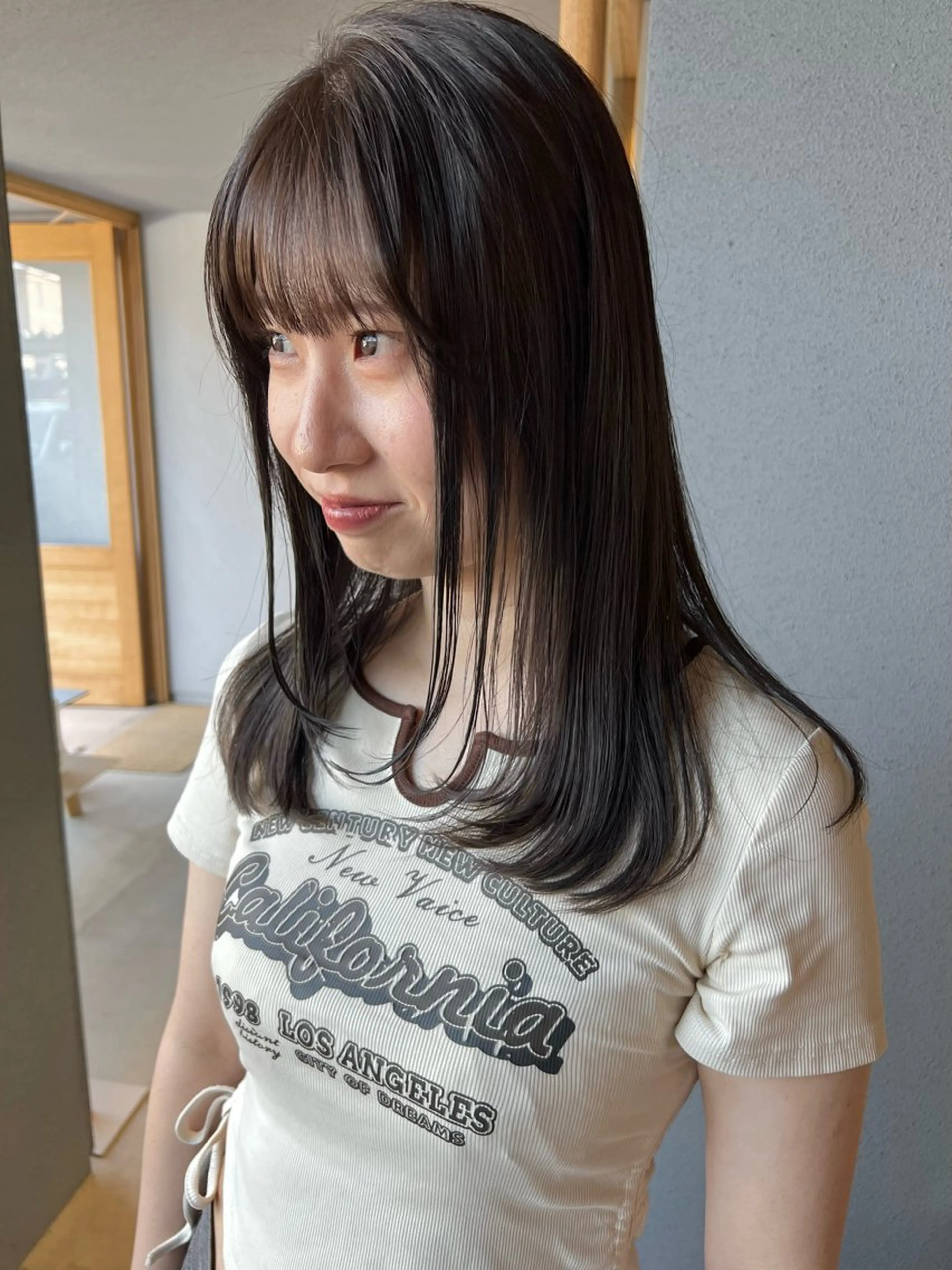 セミロング レイヤーカット 小顔カット duft. cocoroのヘアスタイル