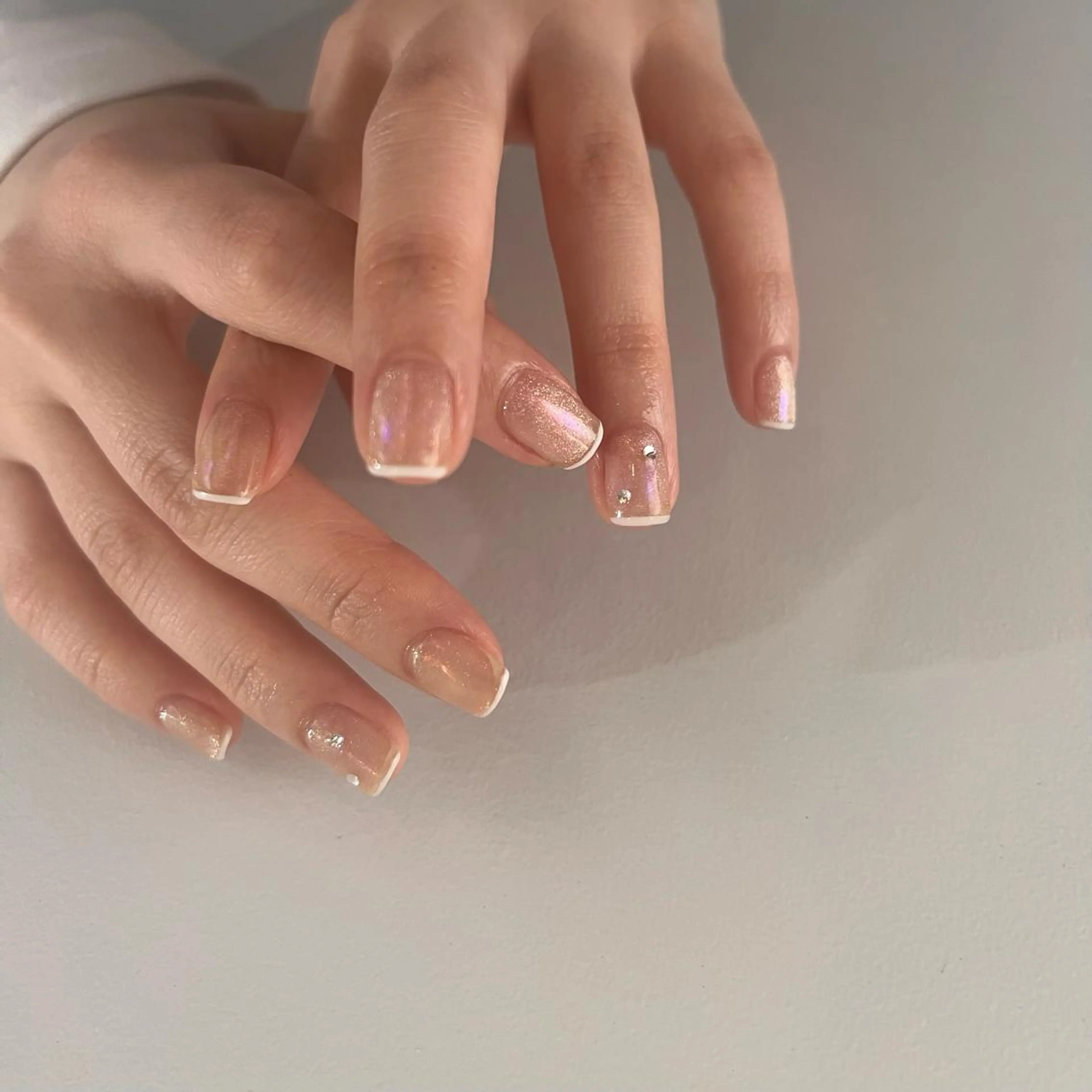 ネイル オーロラネイル ミラーネイル ニュアンスネイル 《ニュアンスネイル》 risaのネイルデザイン