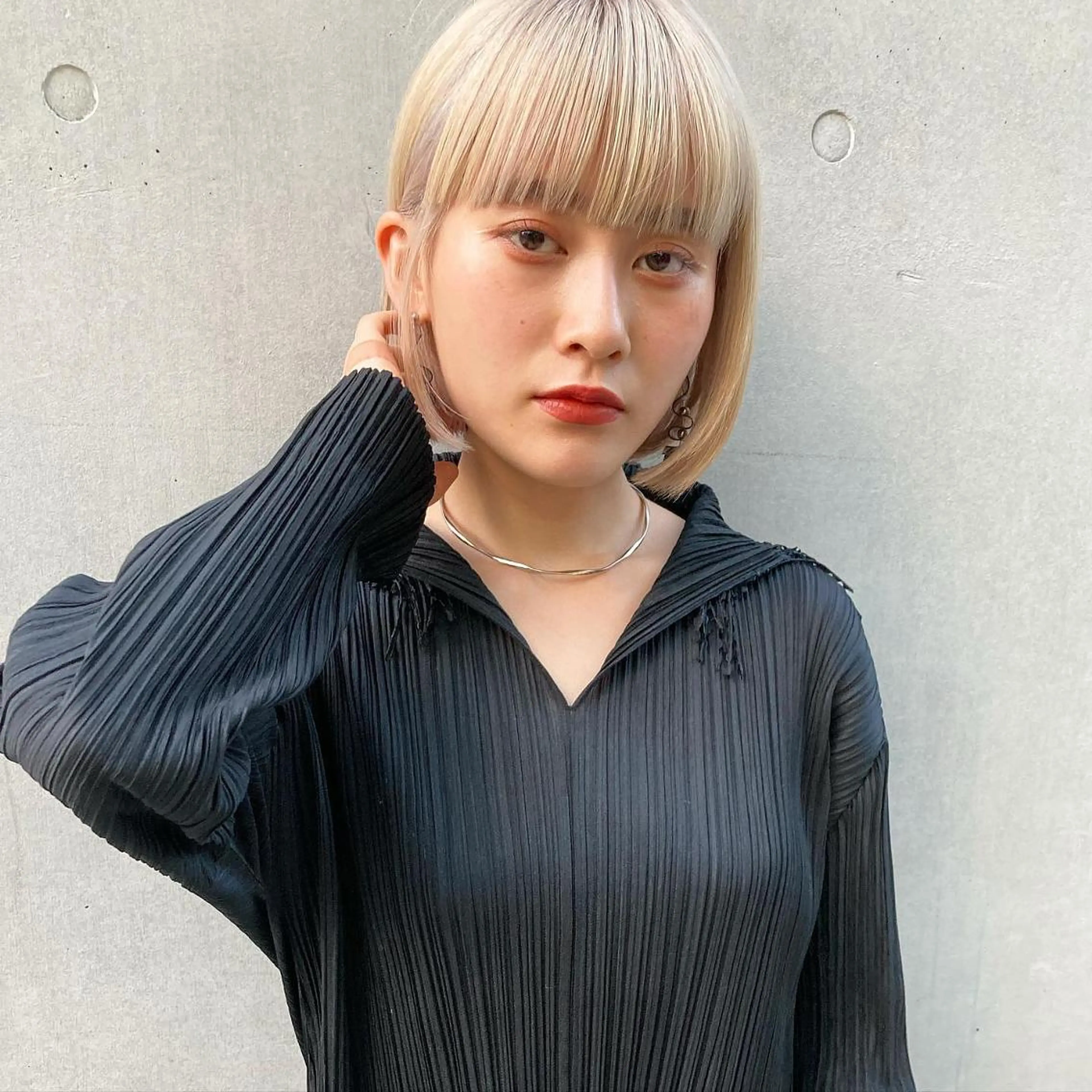 ミディアム カラー ヘアアレンジ ベージュカラー ブリーチ 透明感カラー グラデーションカラー ハイライトカラー 韓国/髪質改善💘 櫻井かれんのヘアスタイル