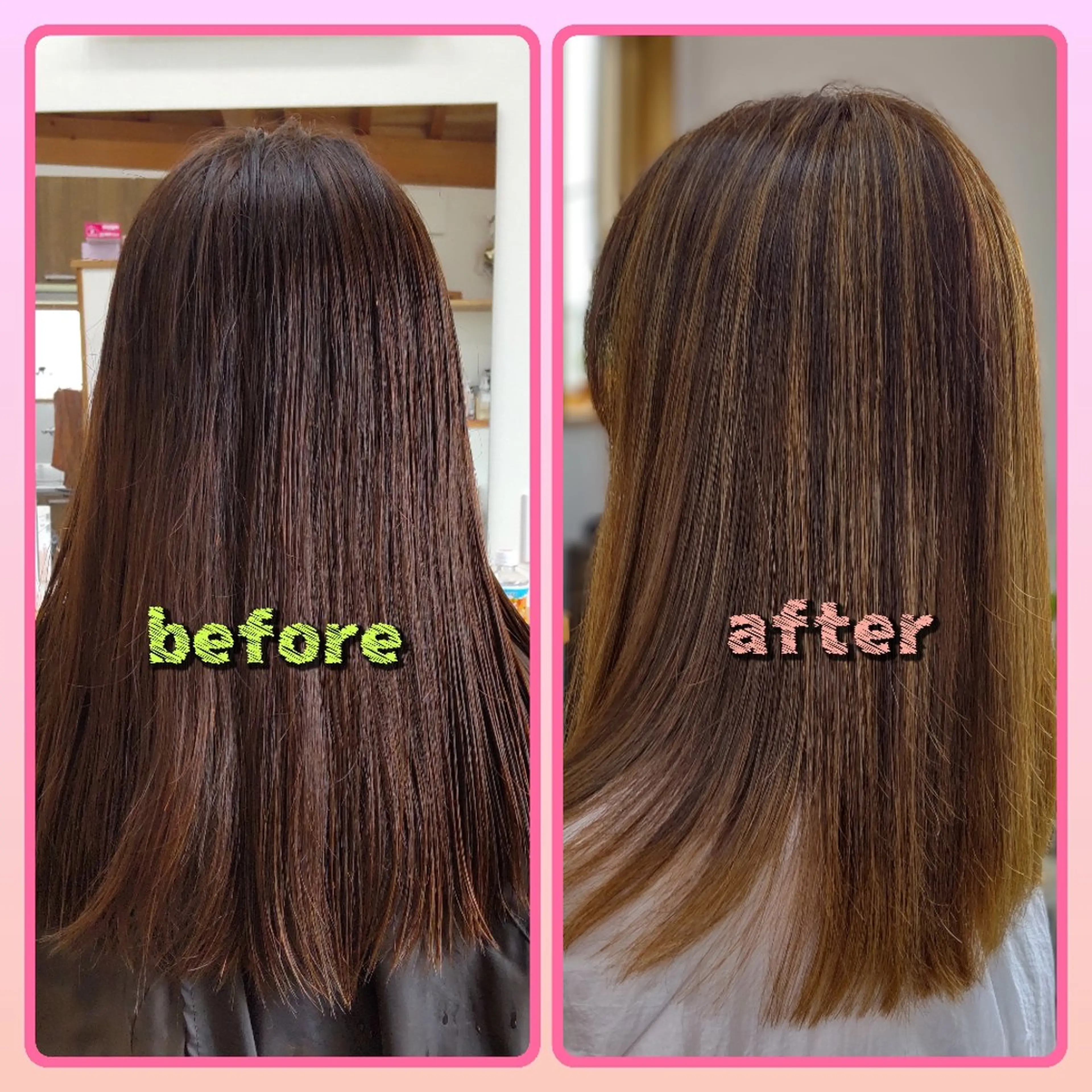 カラー ブリーチ ハイライトカラー ヘアカラー Threege スリージェのヘアスタイル