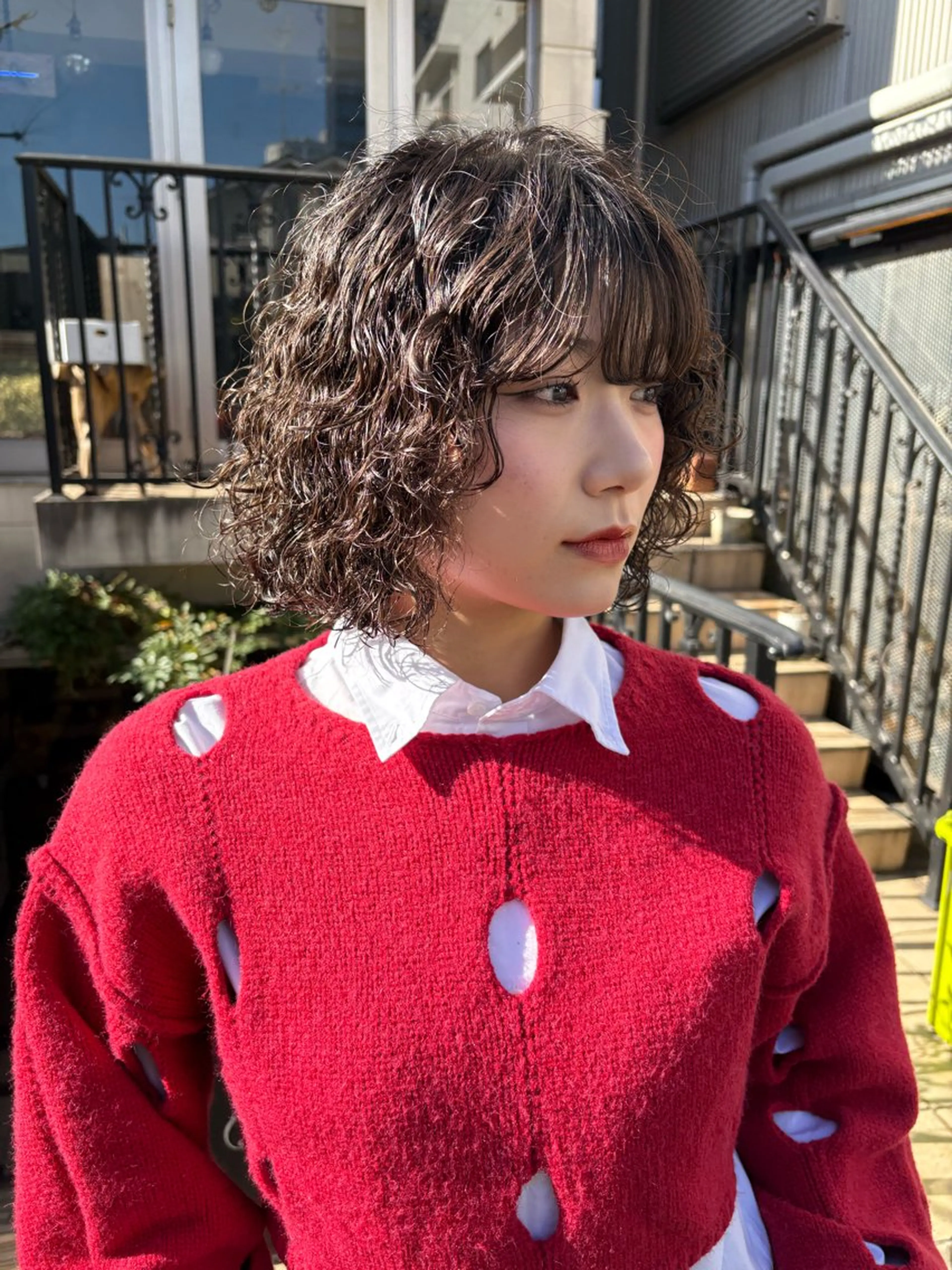 ミディアム パーマ ミディアムパーマ ボブ レイヤーカット ウルフカット スパイラルパーマ カット パーマ トリートメント 【お洒落パーマ】 Elme　肥塚康汰郎のヘアスタイル