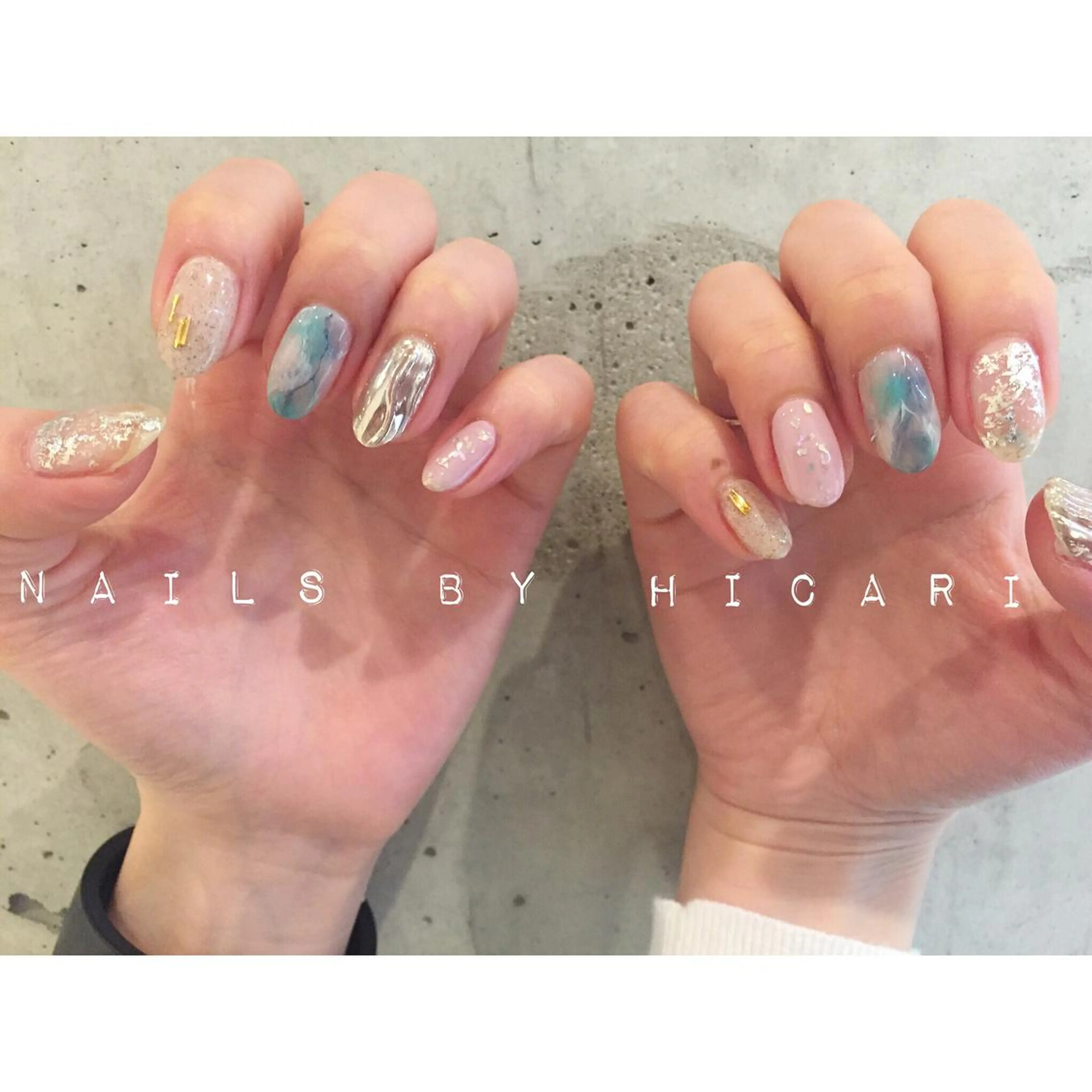 パーマ ネイル マツエク・マツパ ジェルネイル ニュアンスネイル パラジェル ニュアンスパーマ illum hicariのネイルデザイン