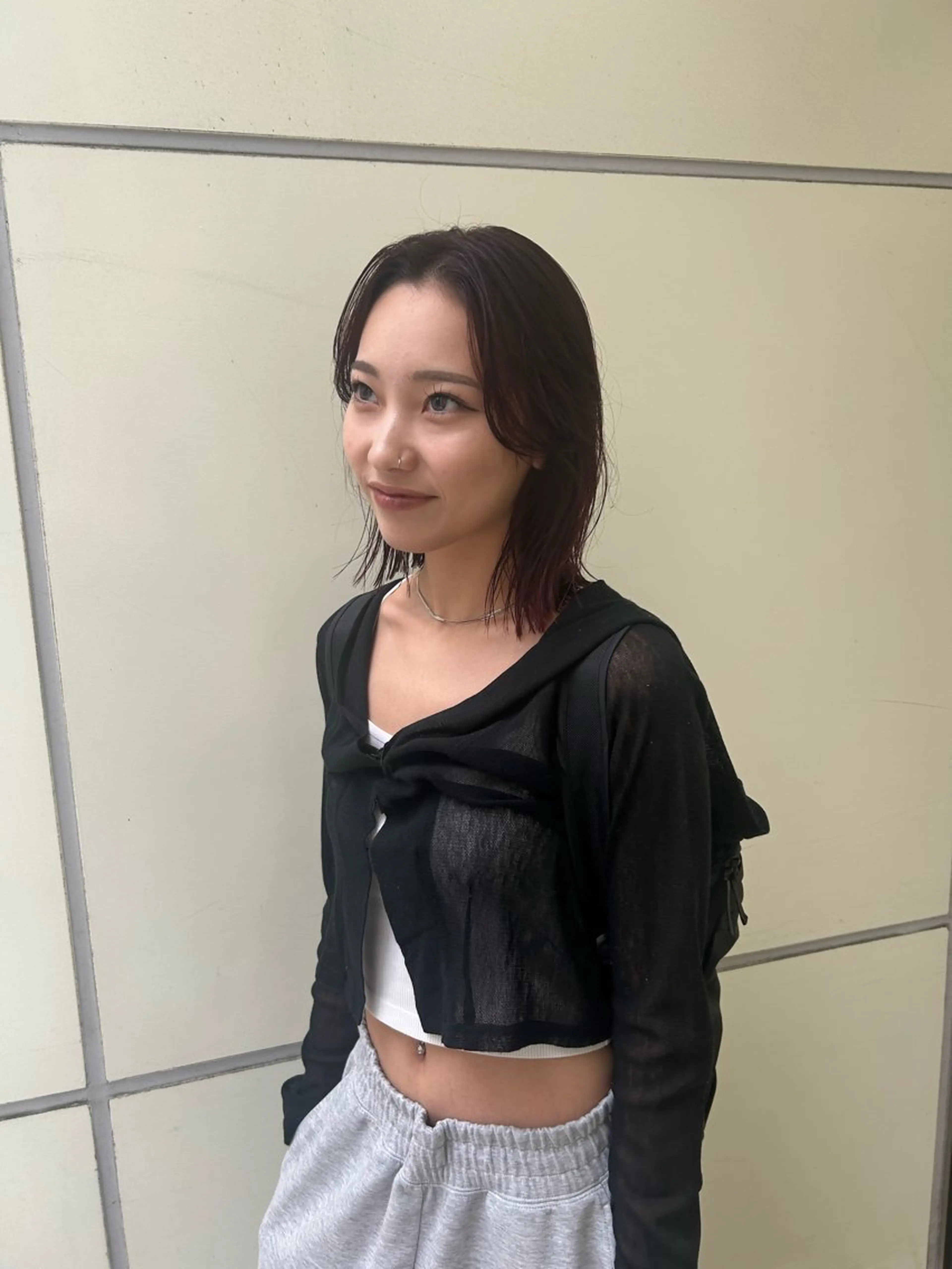 ミディアム カラー ヘアカラー トリートメント 名古屋栄/ブリーチ/ ボブ🧃木下桃嘉のヘアスタイル