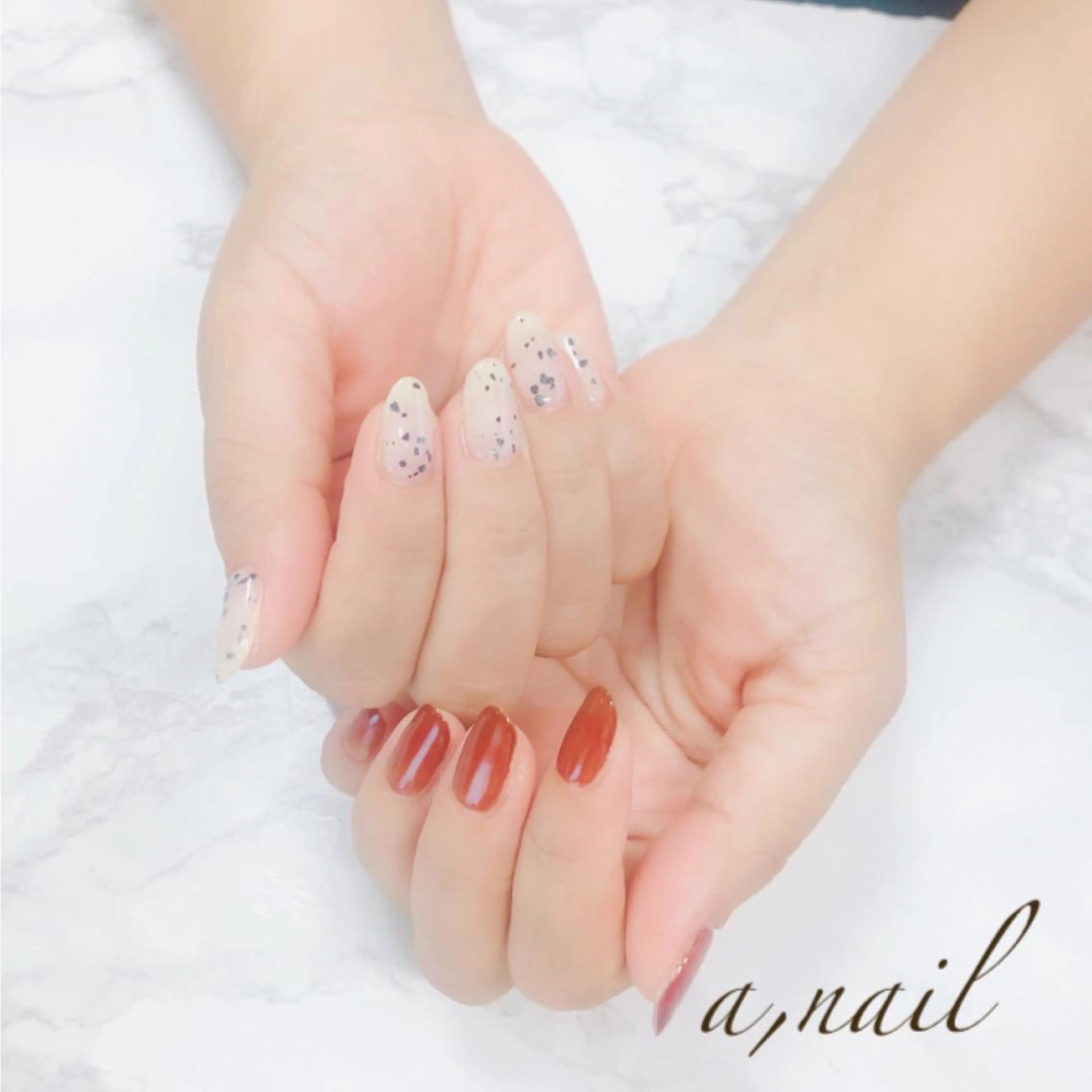 ネイル フットネイル ジェルネイル グラデーション オフィスネイル ワンカラーネイル ハンドネイル ネイルサロン エーネイルのネイルデザイン