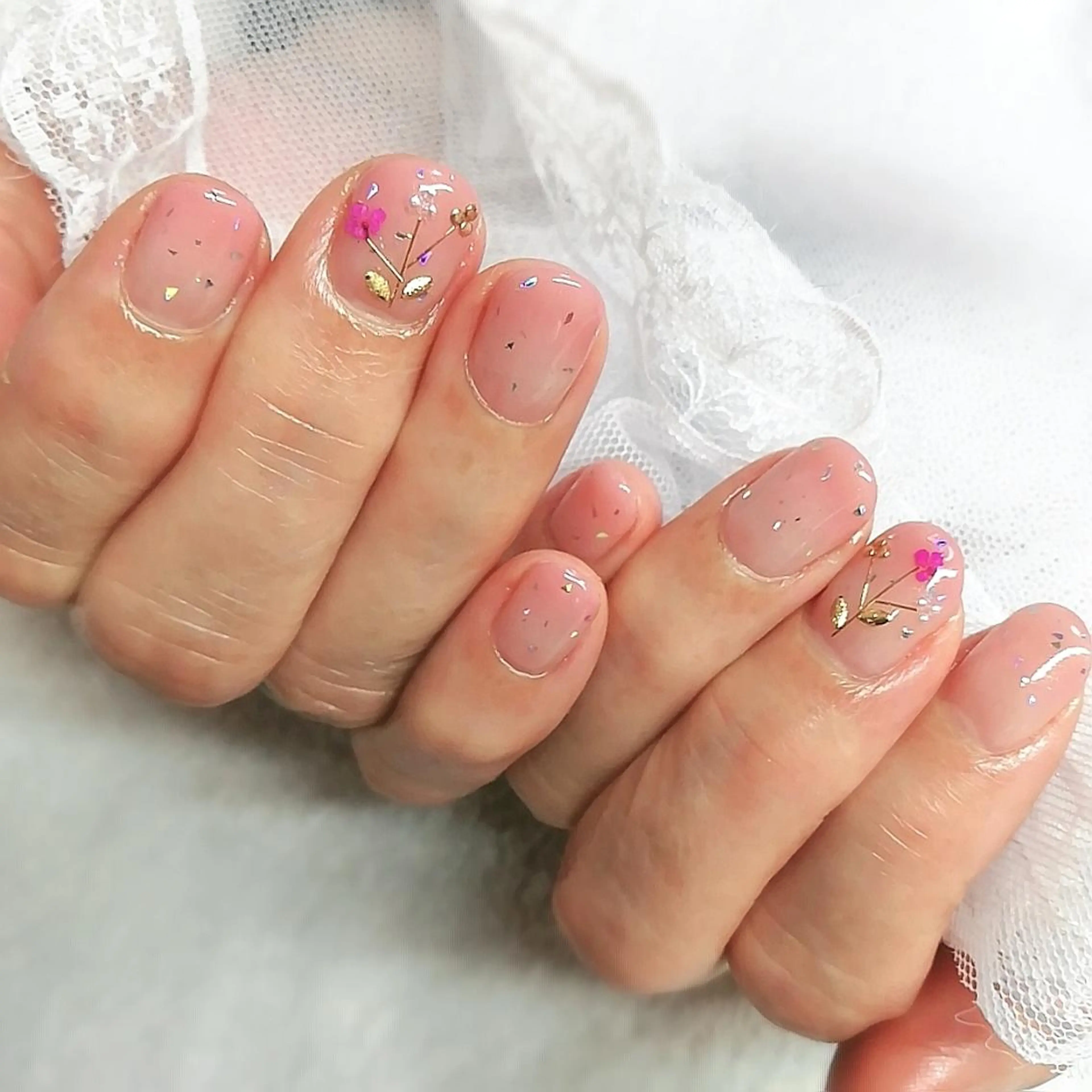 ネイル ラメ(グリッター) ハンドネイル 柴崎 美幸のネイルデザイン