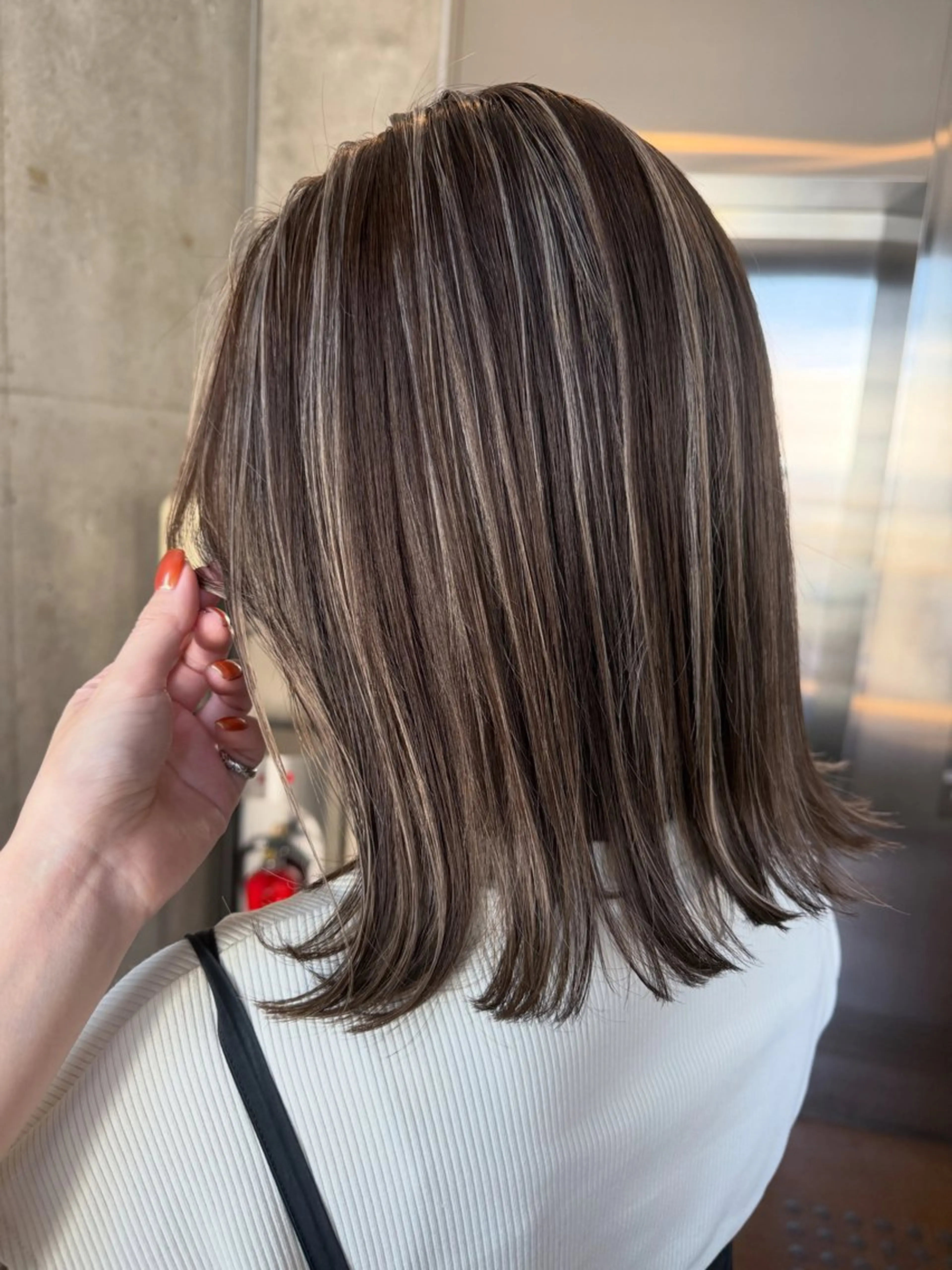 ミディアム ハイライト カット ヘアカラー 🌼透明感カラー ✳︎eri🌼のヘアスタイル