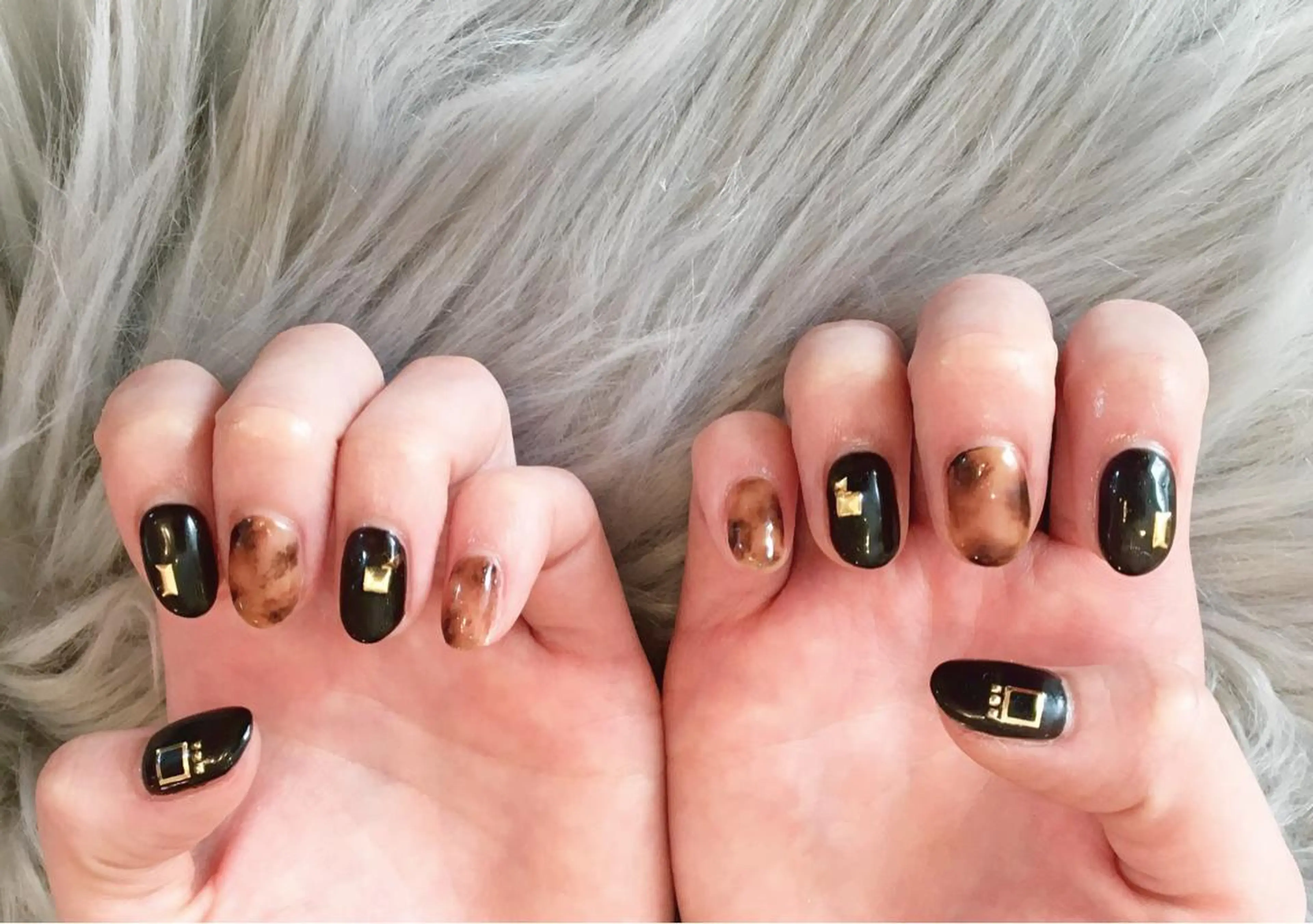 ネイル ブラウン revia所属・ERI Nailistのネイルデザイン