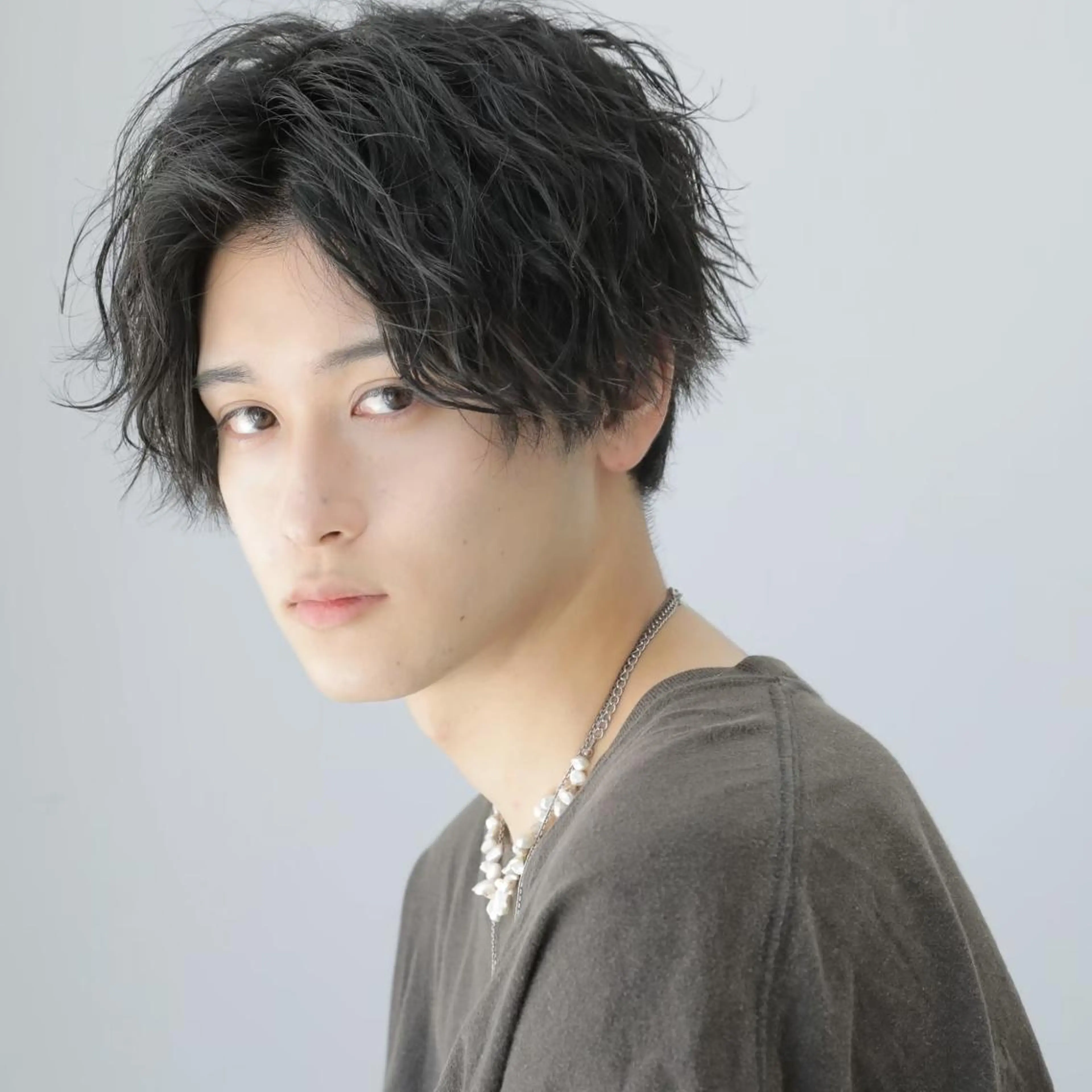 ショート パーマ メンズ カット パーマ Mens salon ANDYのヘアスタイル