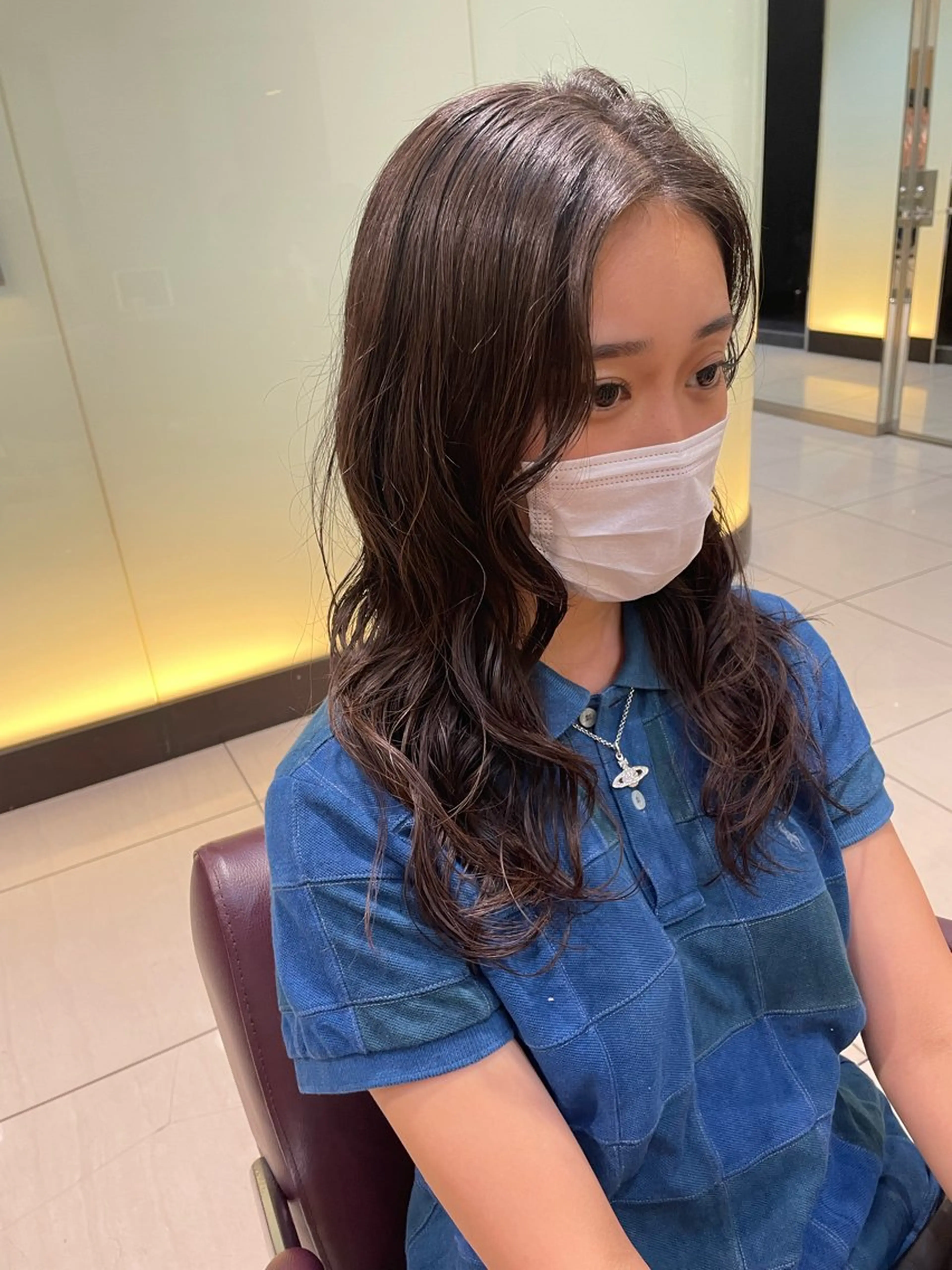 セミロング セミロングパーマ 韓国風/コテ巻き風 パーマ/るい🌿のヘアスタイル