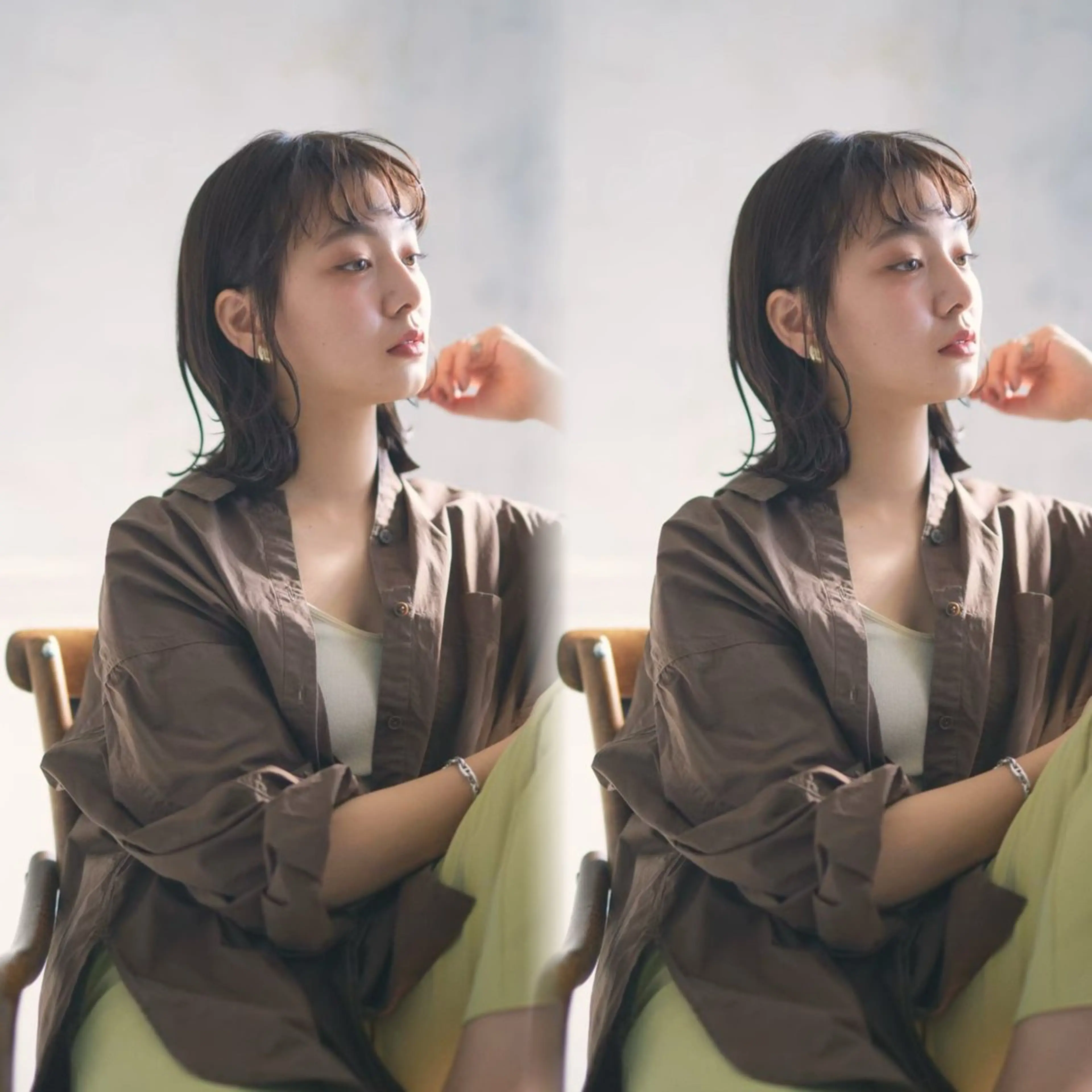 カラー 透明感カラー オリーブカラー 艶髪／カラー／ 銀座／RINA🎀のヘアスタイル