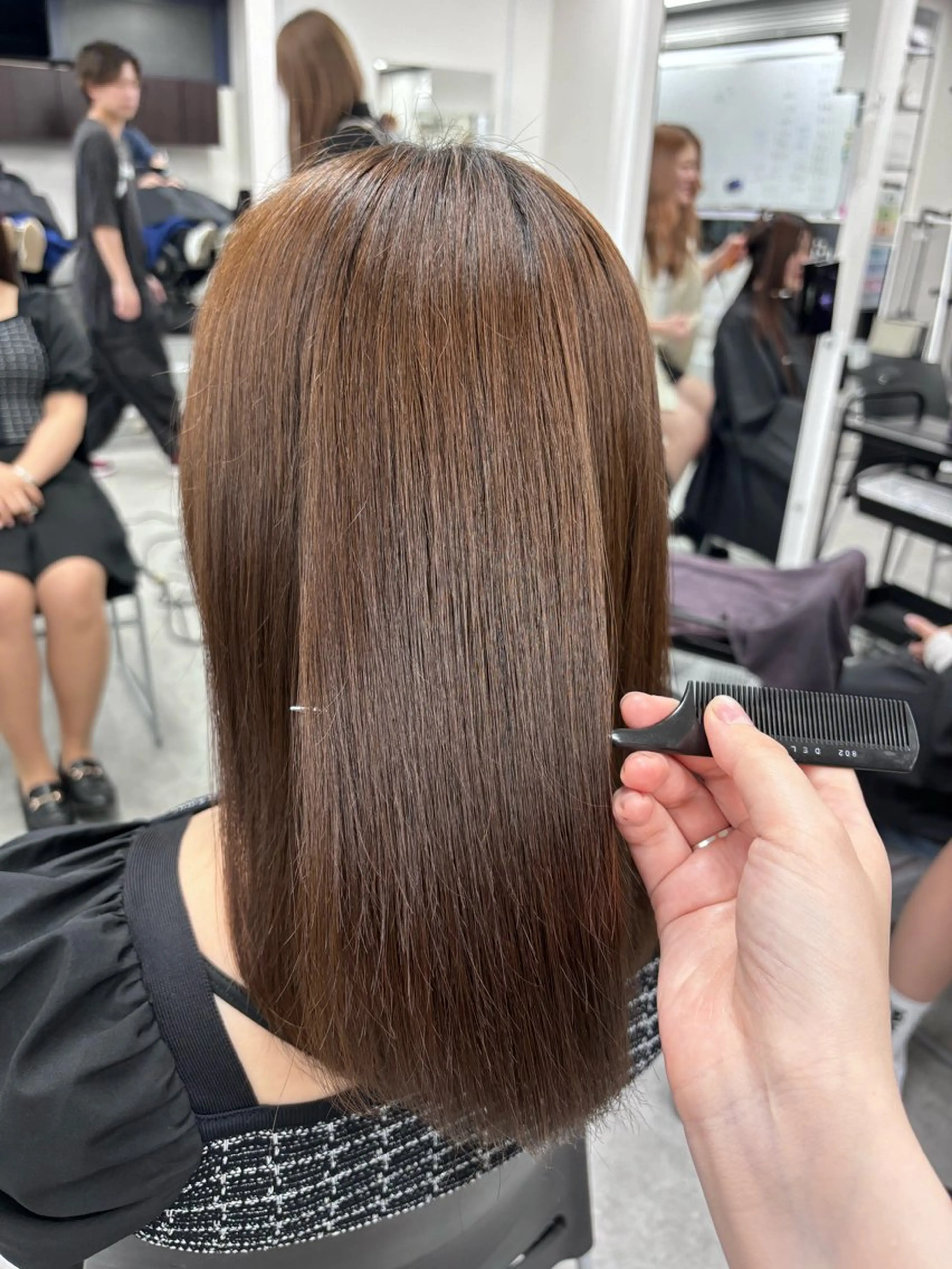 ロング カット ヘアカラー 韓国風暗髪ヘア🤍 🫧MIREIのヘアスタイル