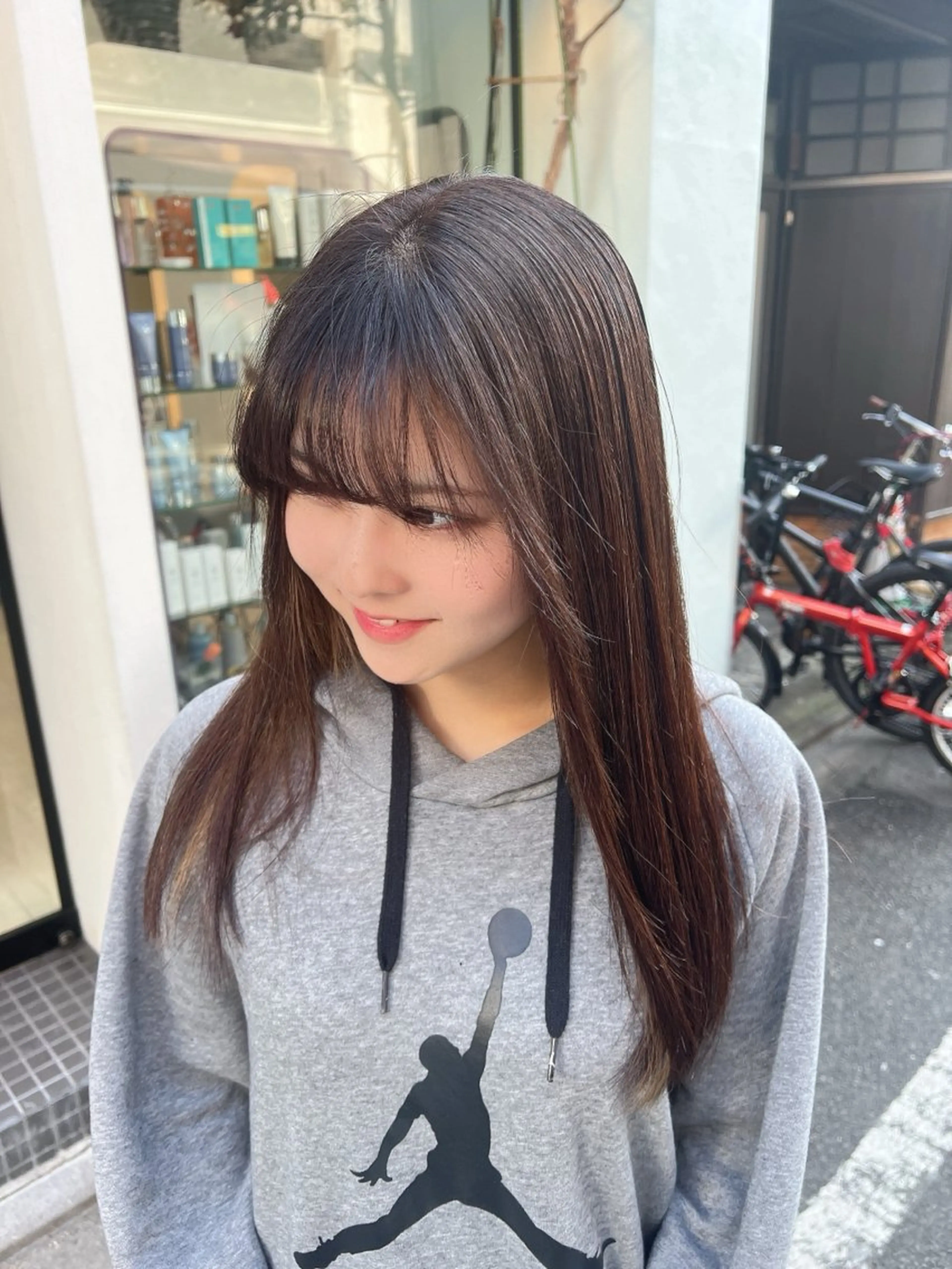 ミディアム カラー パーマ ヘアアレンジ メンズ キッズ トリートメント 堀井 凌平のヘアスタイル