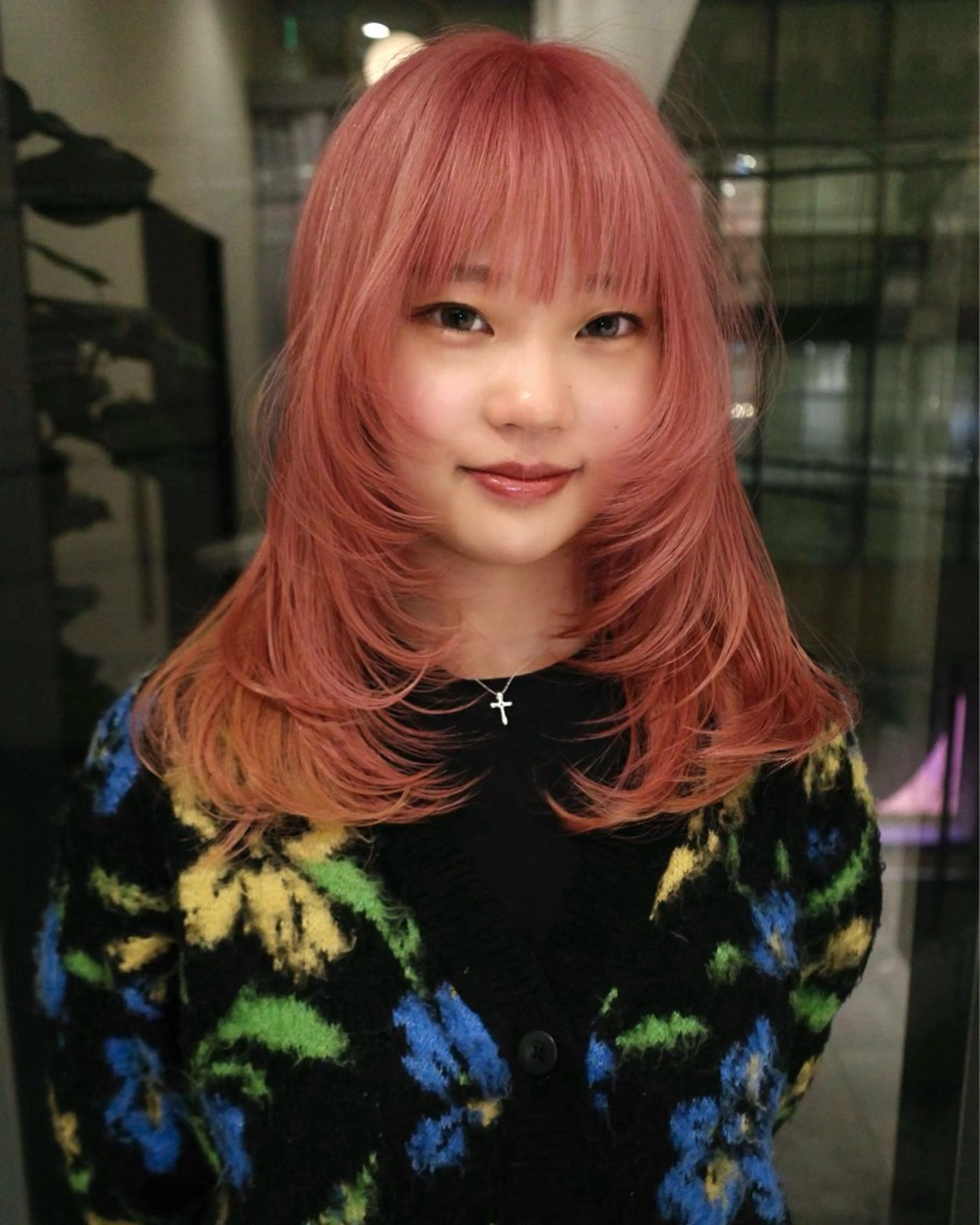 ミディアム カラー カット ヘアカラー トリートメント SALOWIN所属・ブリーチ✨ ボブ✨レイヤーのヘアスタイル
