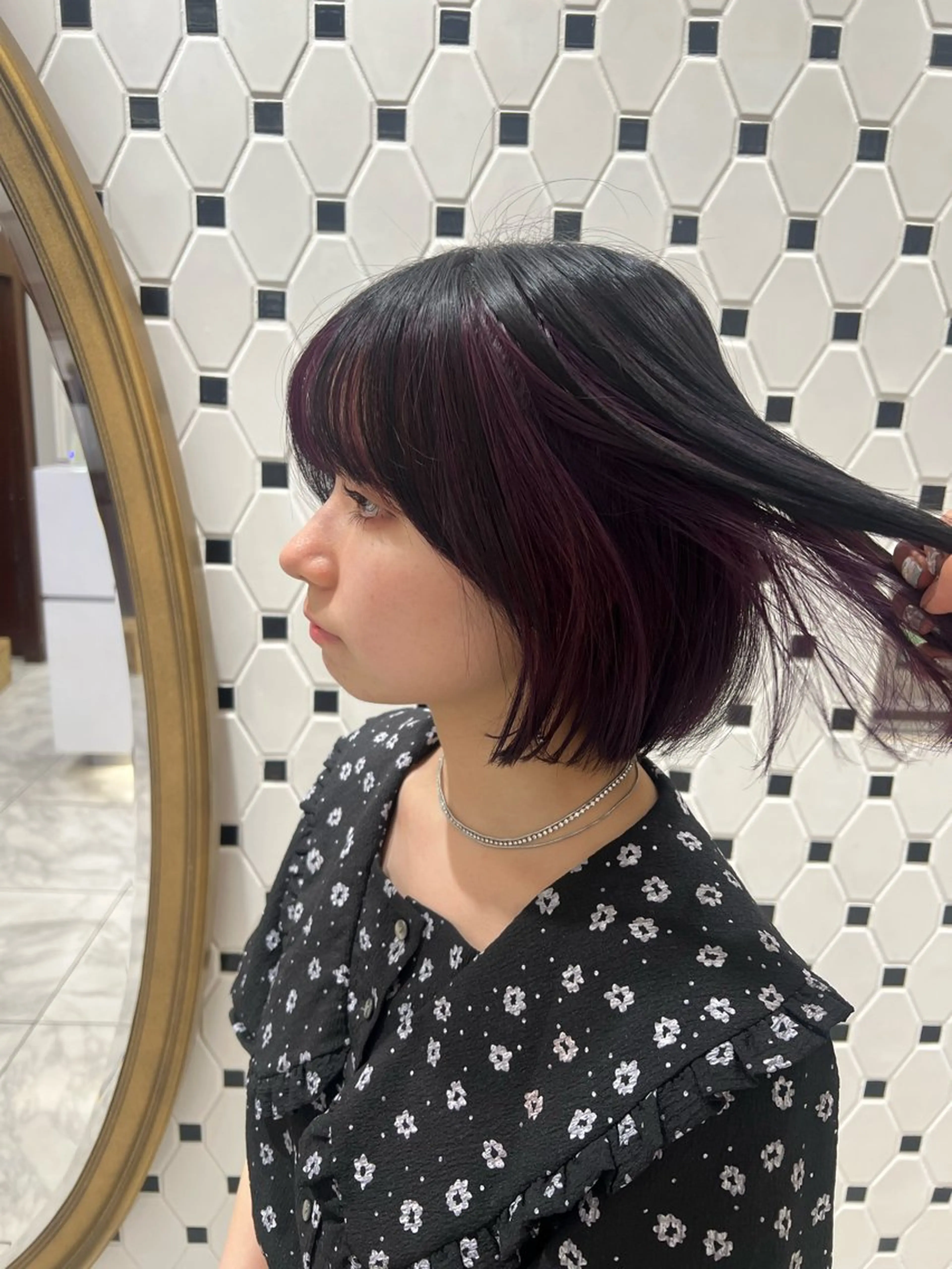 ショート カラー ボブ ハイトーンカラー 中村優成のヘアスタイル