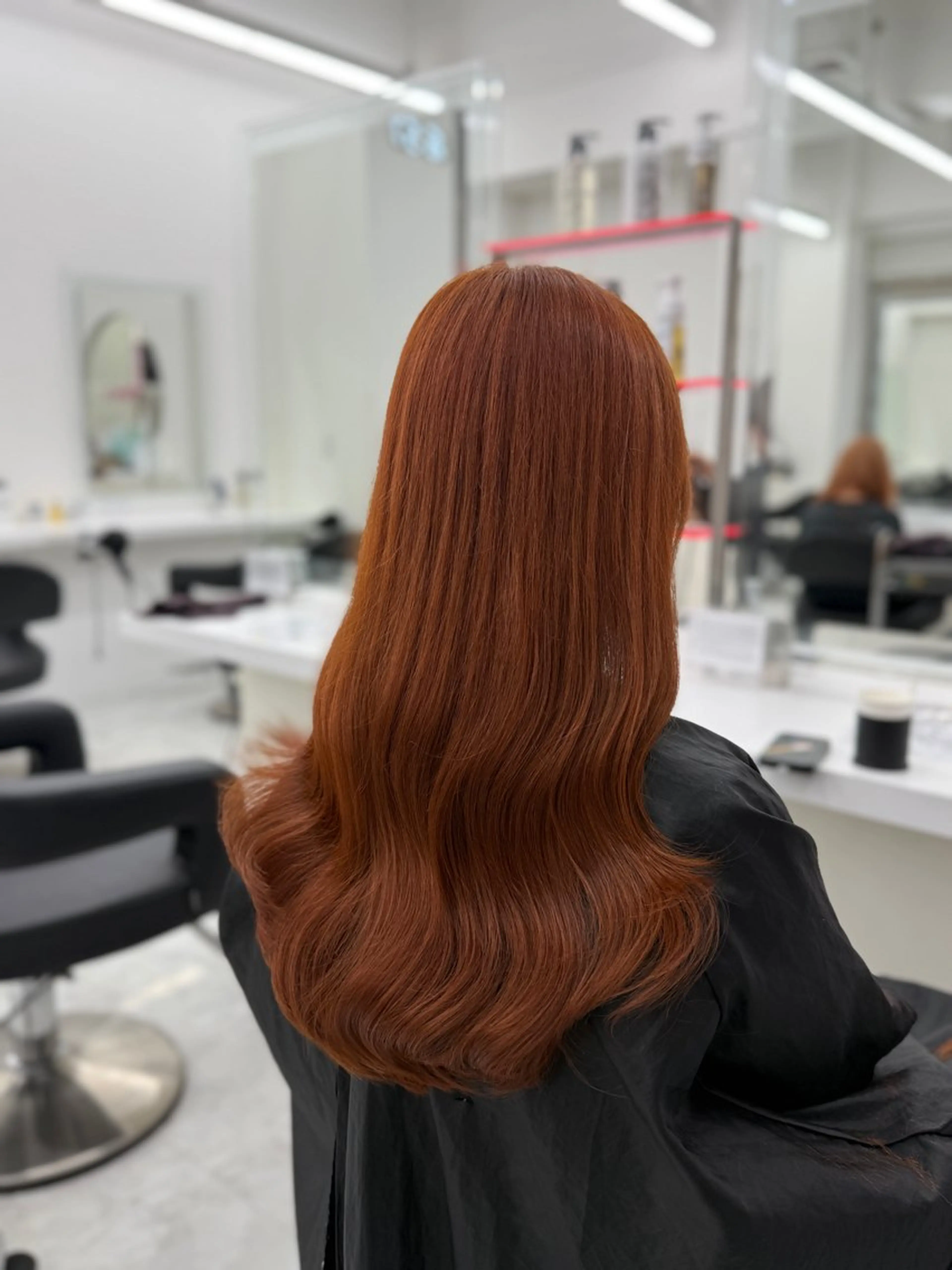 ロング カラー ヘアアレンジ ベージュカラー オレンジ オレンジベージュ カット ヘアカラー トリートメント ヘッドスパ ヘアセット 🎀Girly艶髪カ ラー🎀Harukaのヘアスタイル