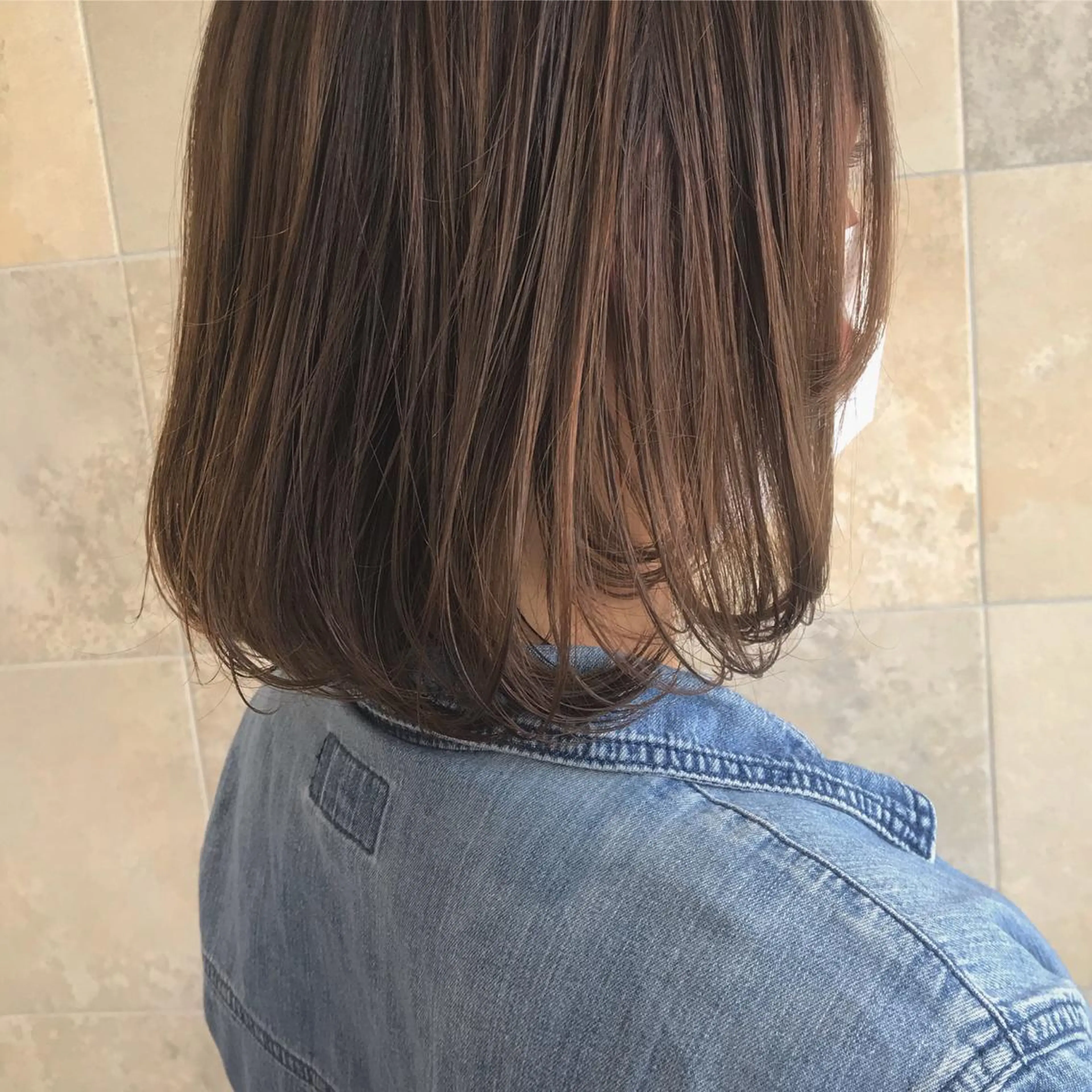 ミディアム カラー カット ヘアカラー トリートメント 田中 あかねのヘアスタイル