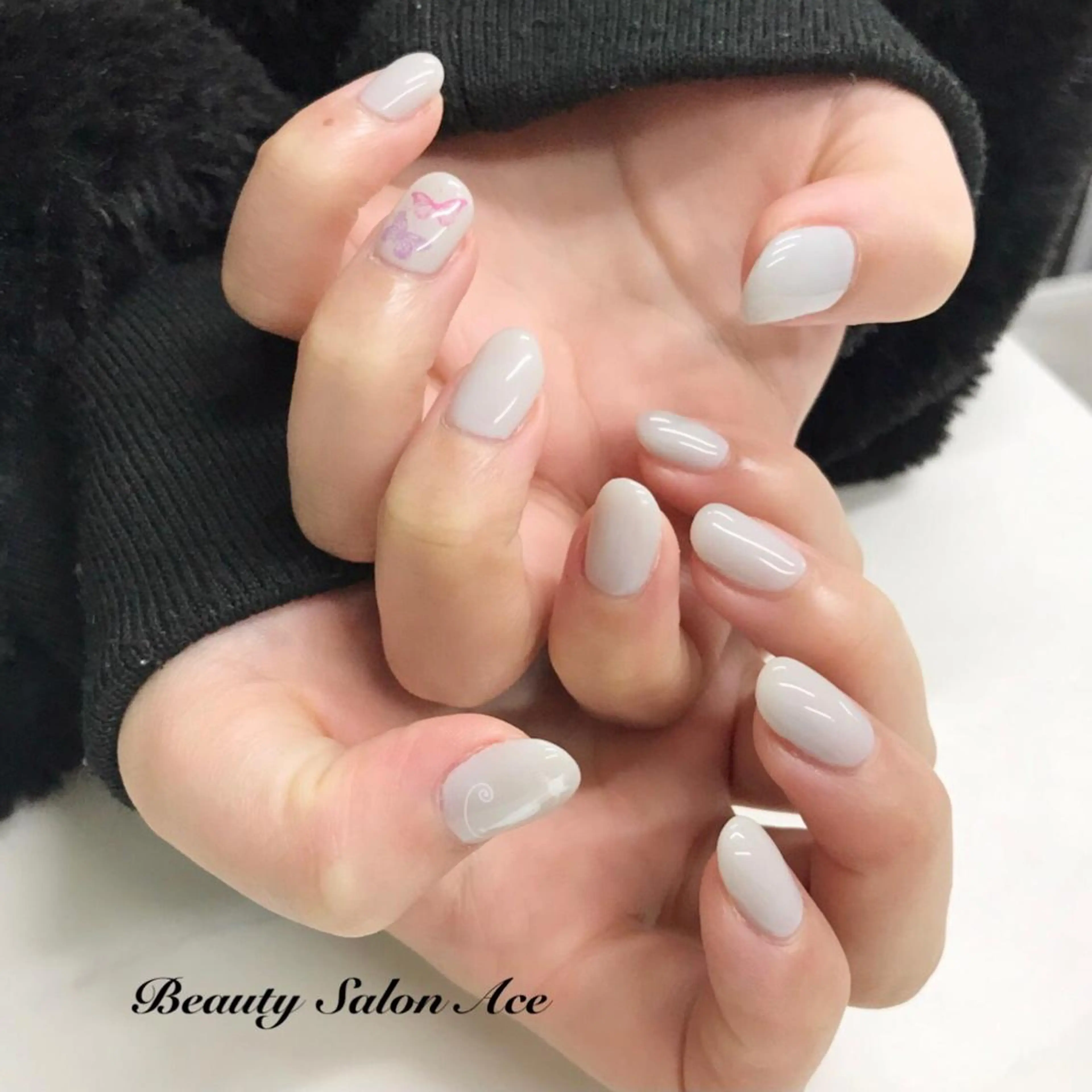ネイル ワンカラーネイル Beauty Salon Ace（ネイルサロン　エース）所属・池袋フィルイン Ace♡長さだしのネイルデザイン