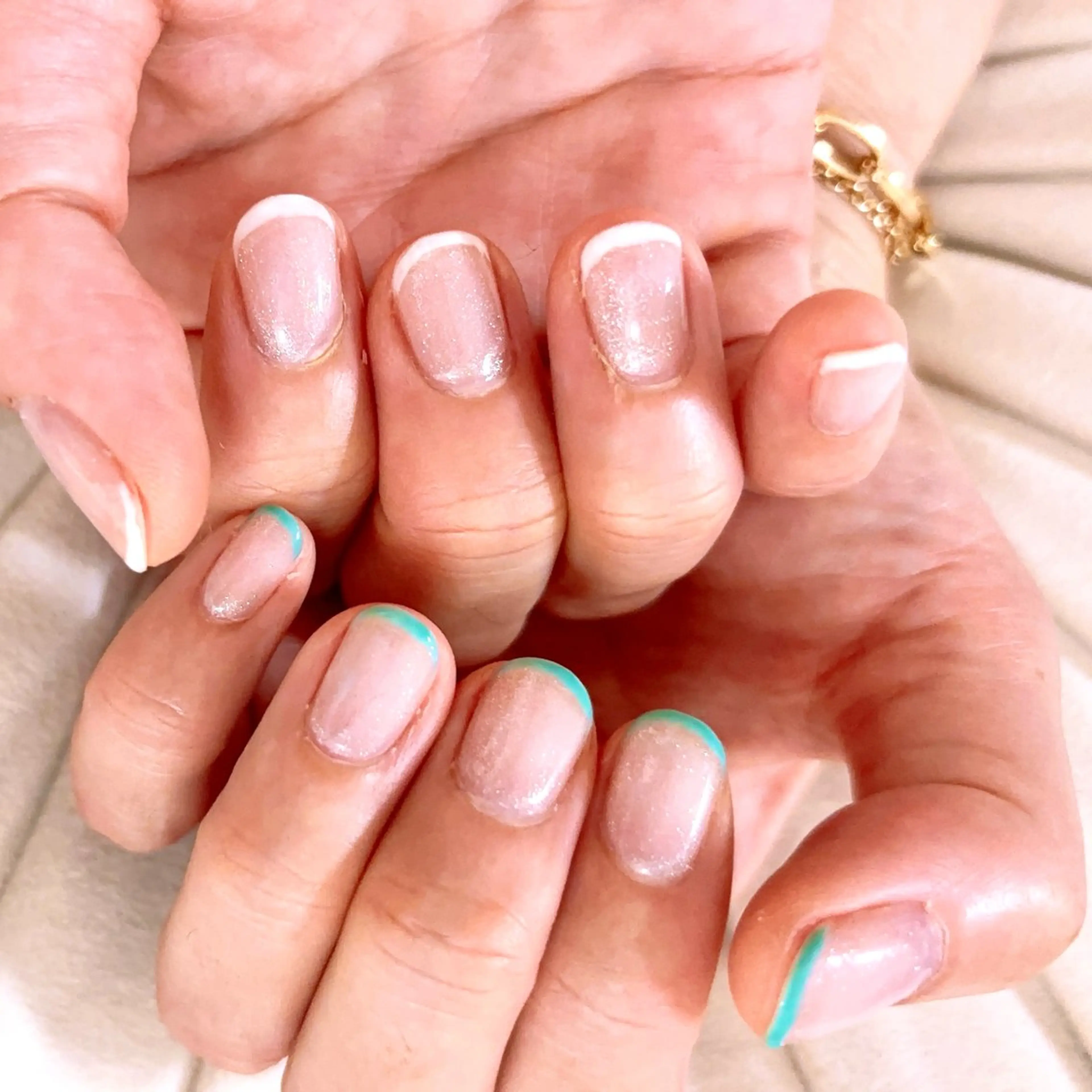 ネイル フレンチネイル マグネットネイル ホワイト MYu Beauty Salon  MAIのネイルデザイン