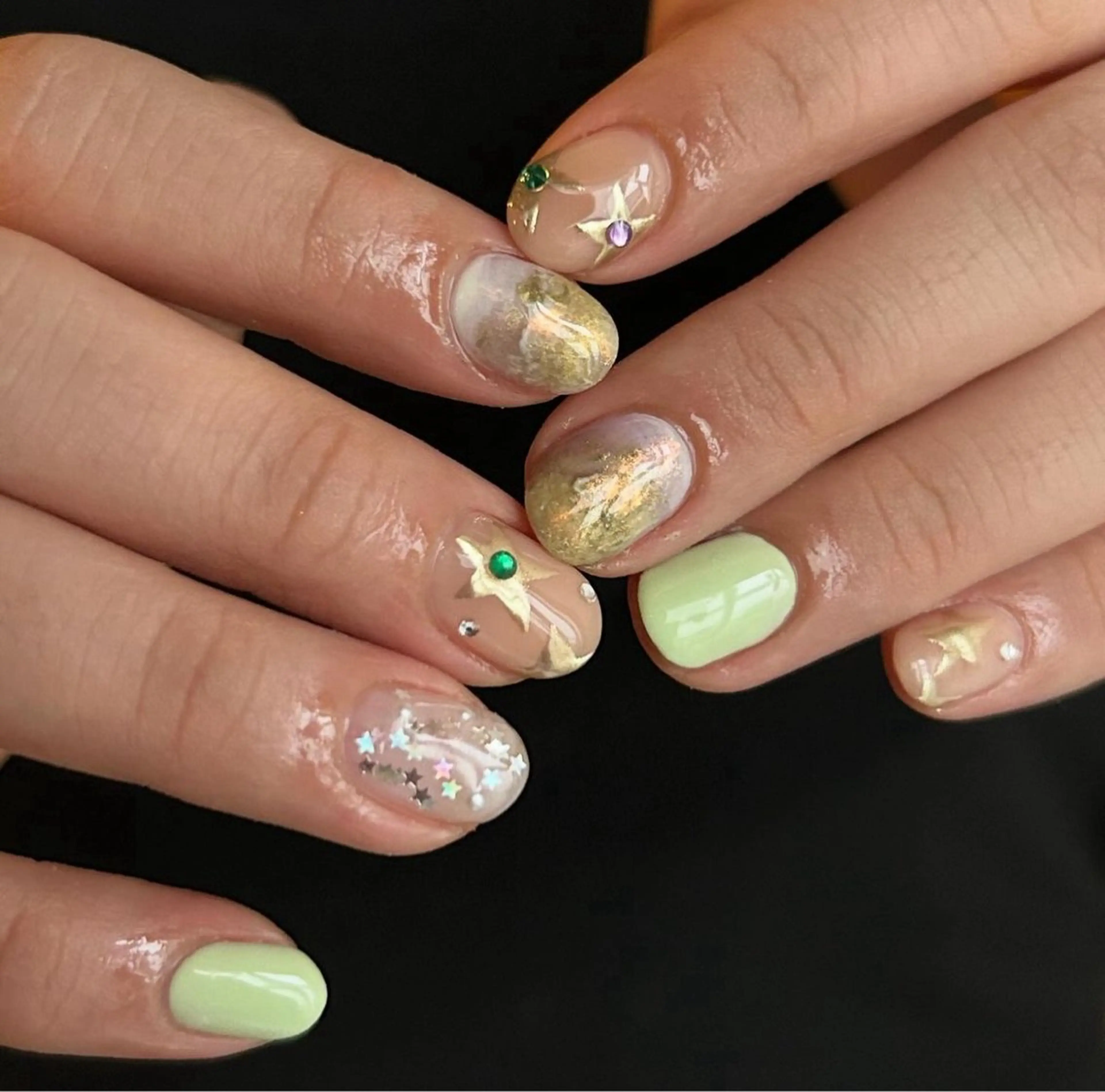 メンズ ネイル アートネイル フットネイル ジェルネイル ゴールド メンズネイル añil所属・anil miyuのネイルデザイン