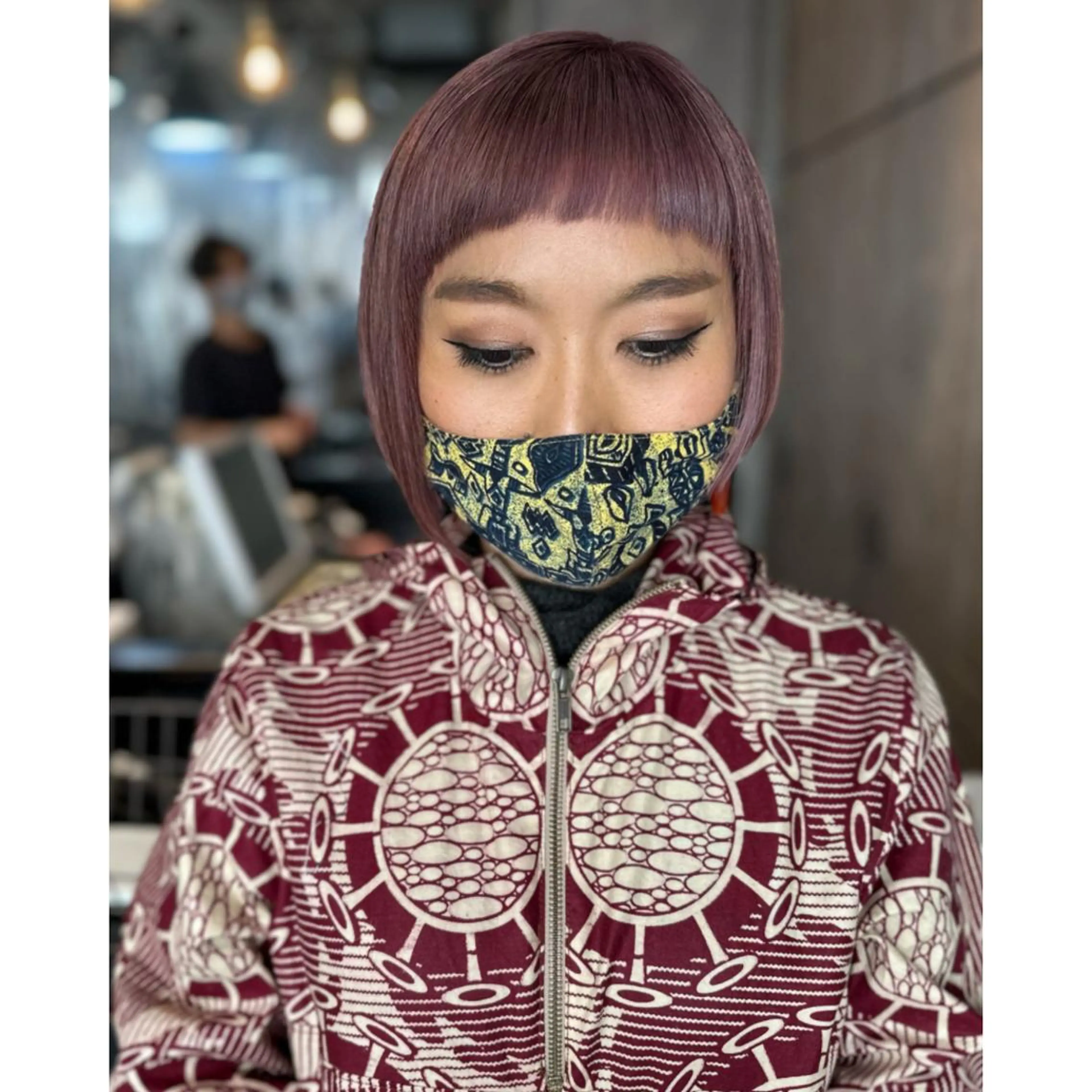 ミディアム カラー メンズ キッズ メンズハイトーン ハイトーンカラー ボブ カット ヘアカラー トリートメント BRAIDS💎愛子 大人ハイライト💎のヘアスタイル