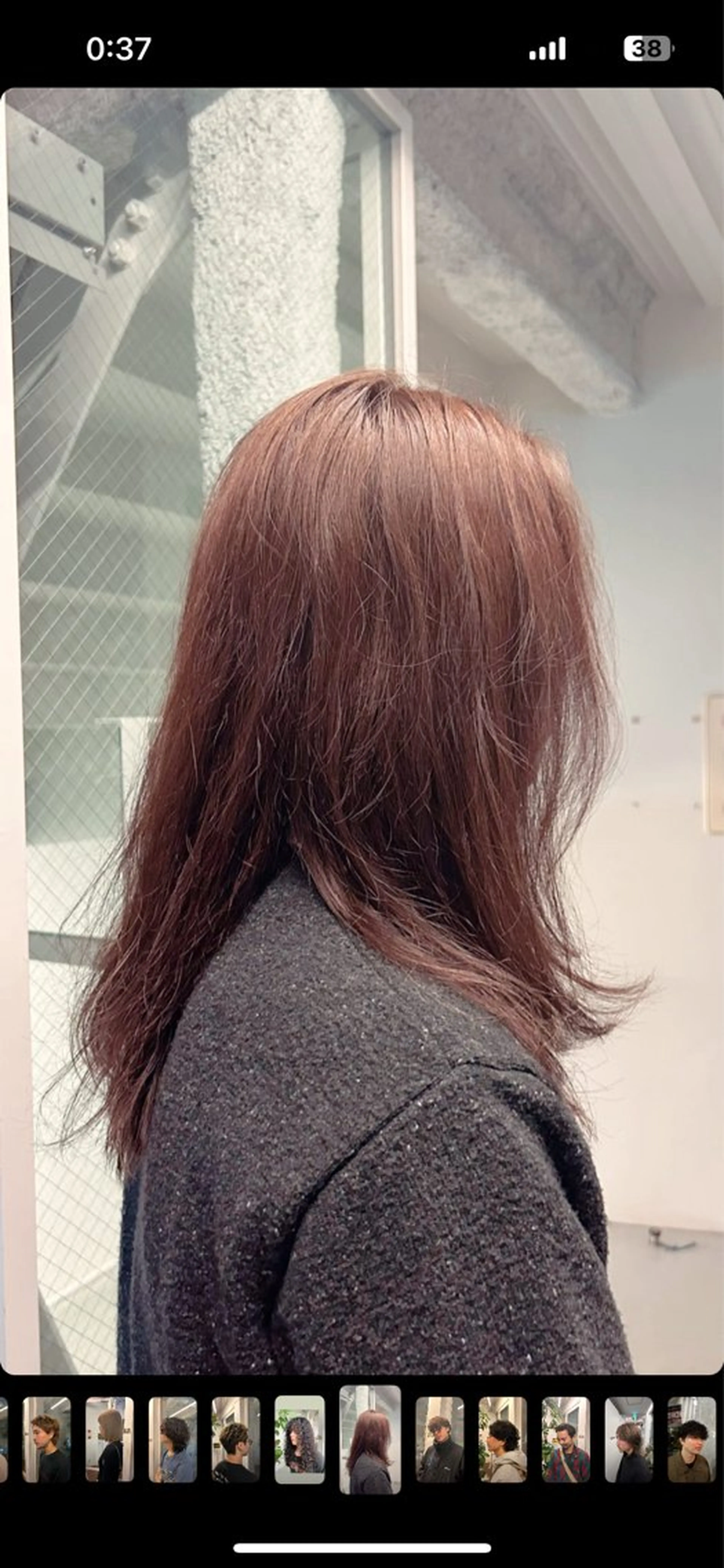 ミディアム カラー ブリーチ ブリーチなしカラー jiji所属・青木 真生のヘアスタイル