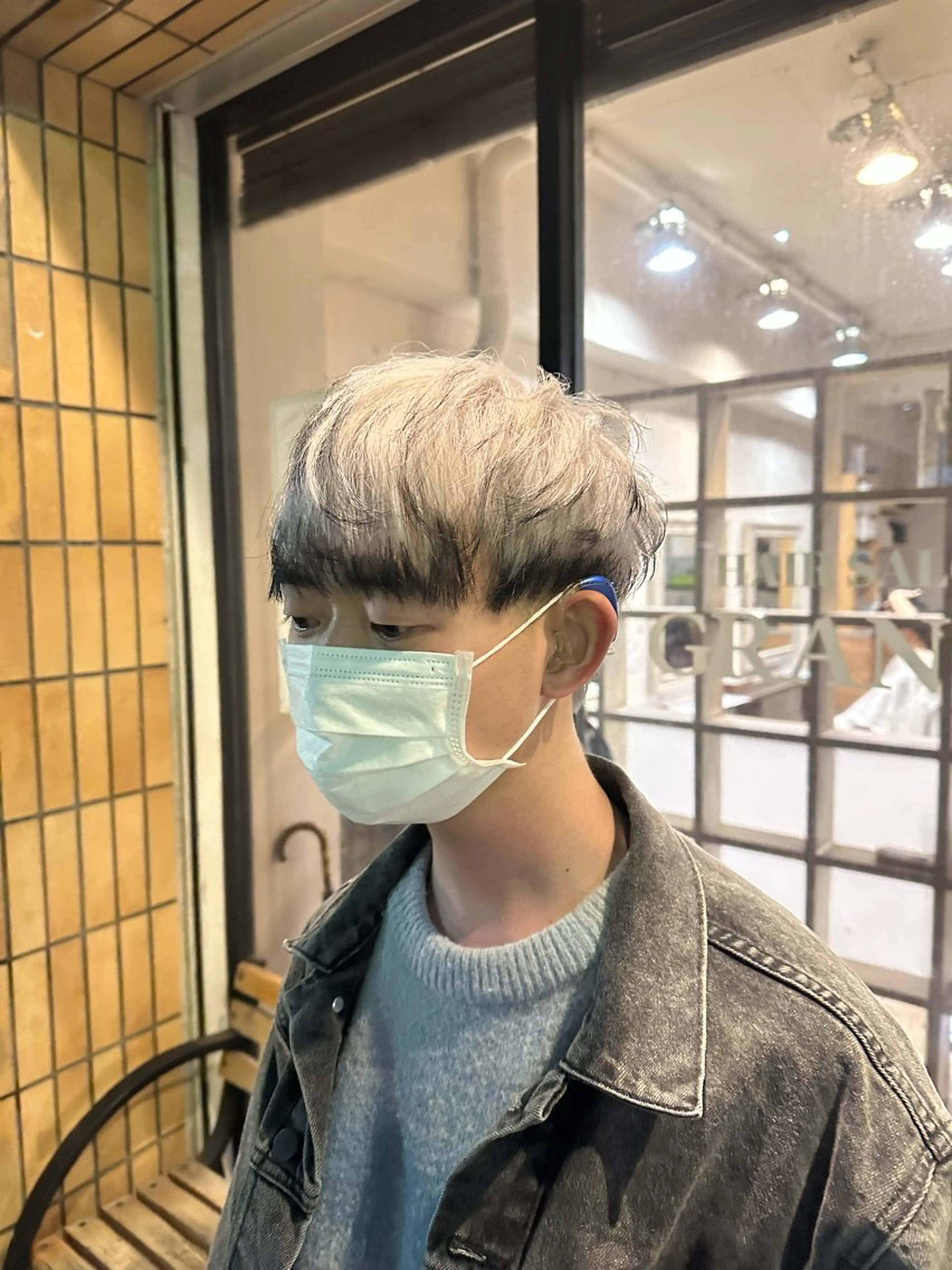 ショート カラー メンズ メンズハイトーン ハイトーンカラー カット ヘアカラー ハヤシカズキ/カラー ✂/メンズパーマのヘアスタイル