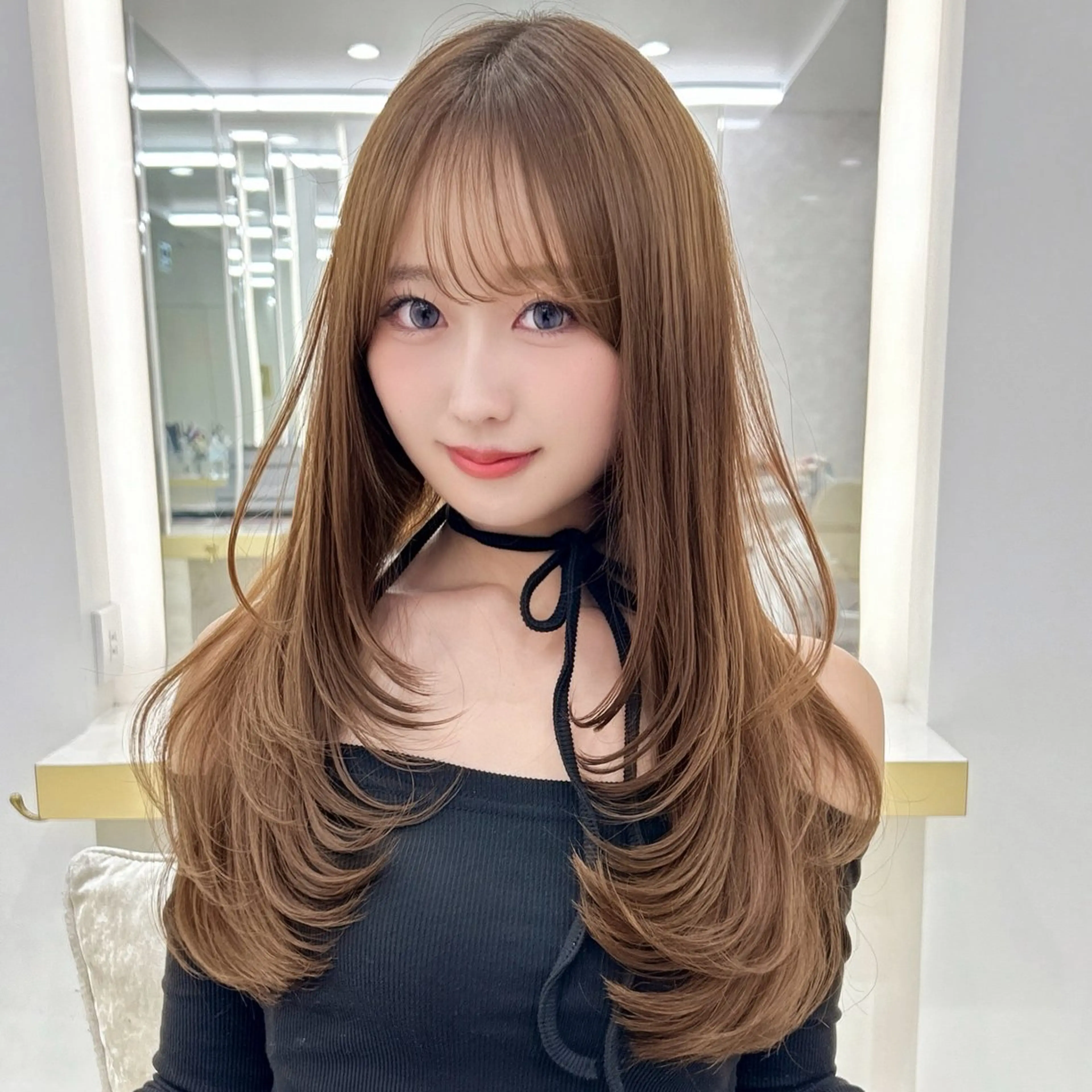 ロング 韓国顔まわり/前髪 /レイヤー/いつきのヘアスタイル