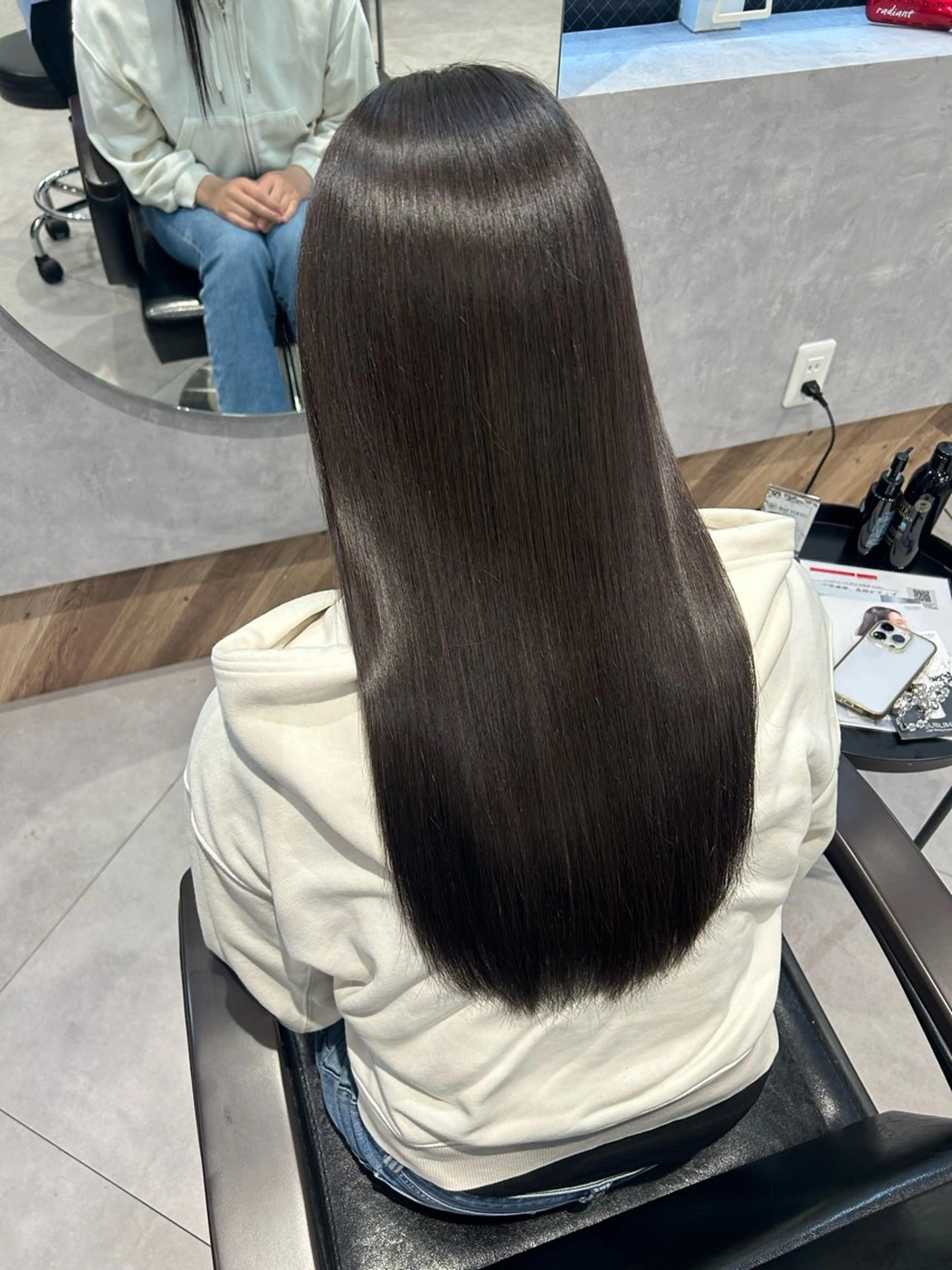 ロング 髪質改善 縮毛矯正 トリートメント 柴田樹/大人可愛い 艶髪カラー/髪質改善のヘアスタイル